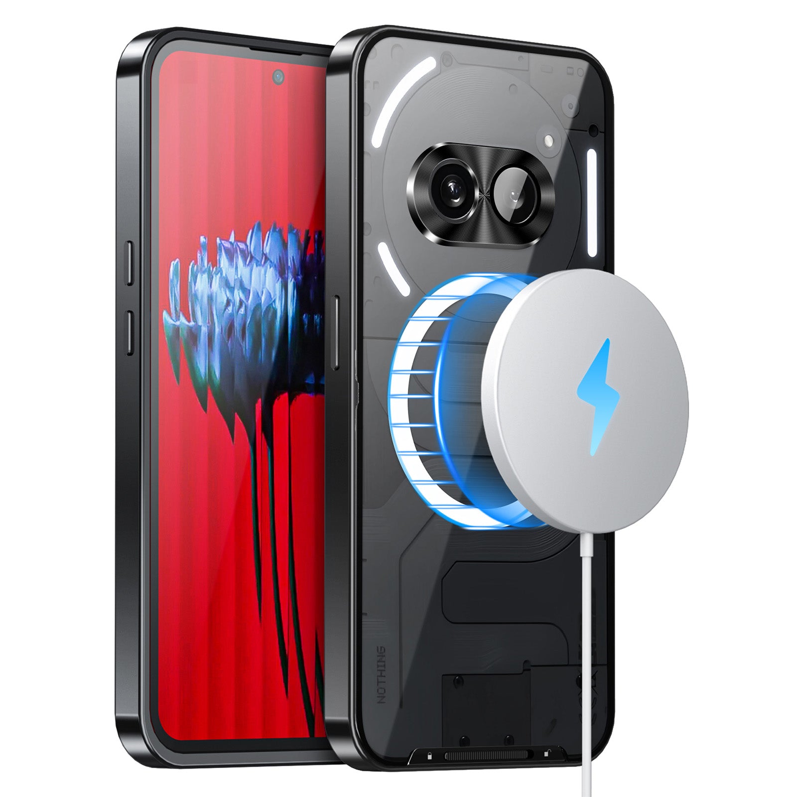 Magic Shield Magnetic Series For Nothing Phone (2a) Case Metal Frame Phone Cover Compatible with MagSafe