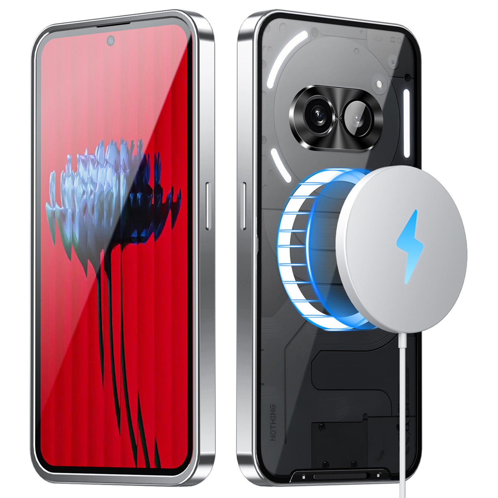 Magic Shield Magnetic Series For Nothing Phone (2a) Case Metal Frame Phone Cover Compatible with MagSafe