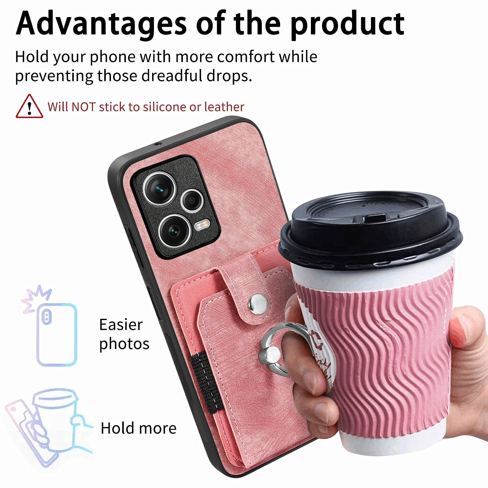 D2 For Xiaomi Redmi Note 12 Pro+ 5G Case Card Slots Leather+TPU Retro Phone Cover with Kickstand