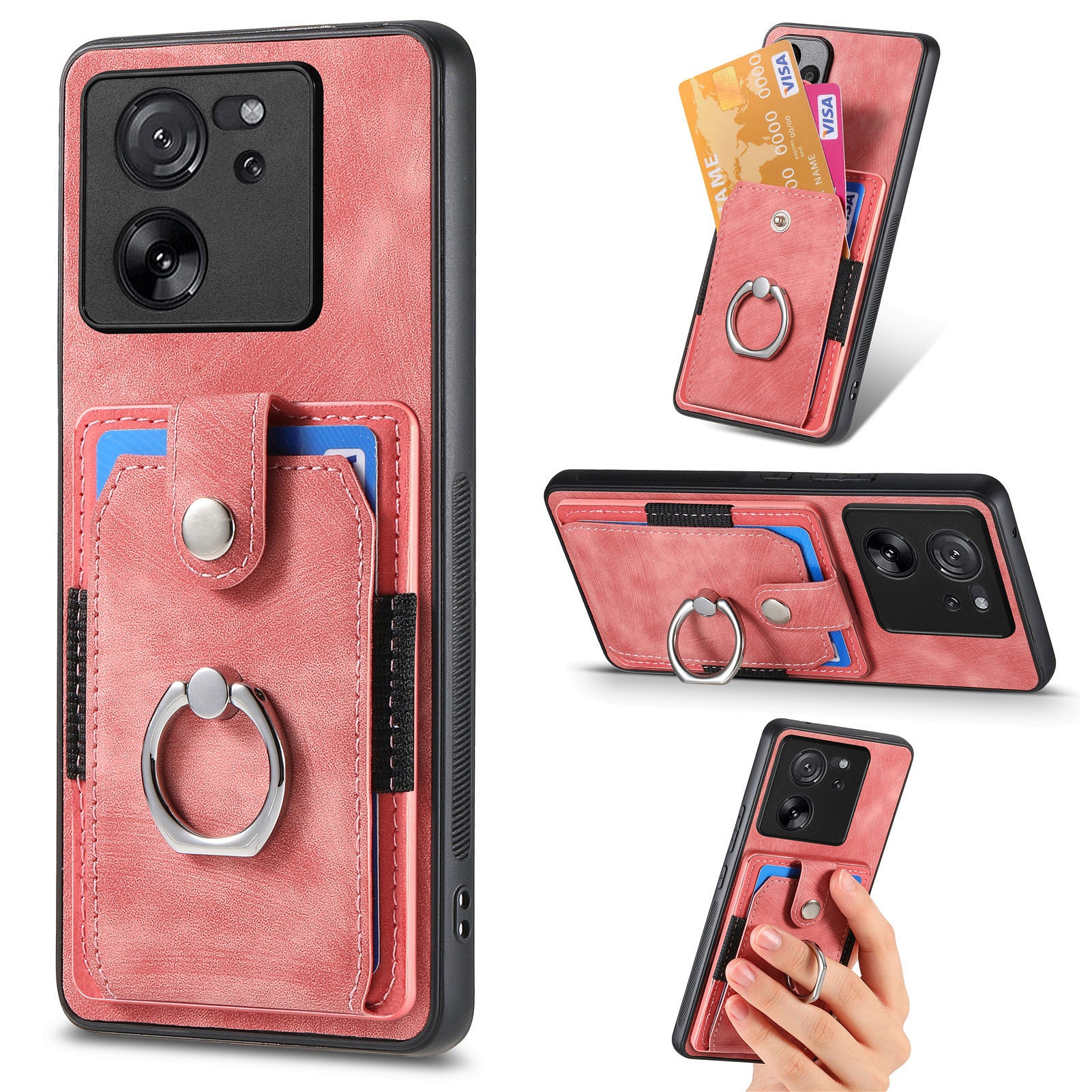 D2 For Xiaomi 13T Pro / 13T / Redmi K60 Ultra Ring Holder Kickstand Phone Cover Shockproof Phone Case