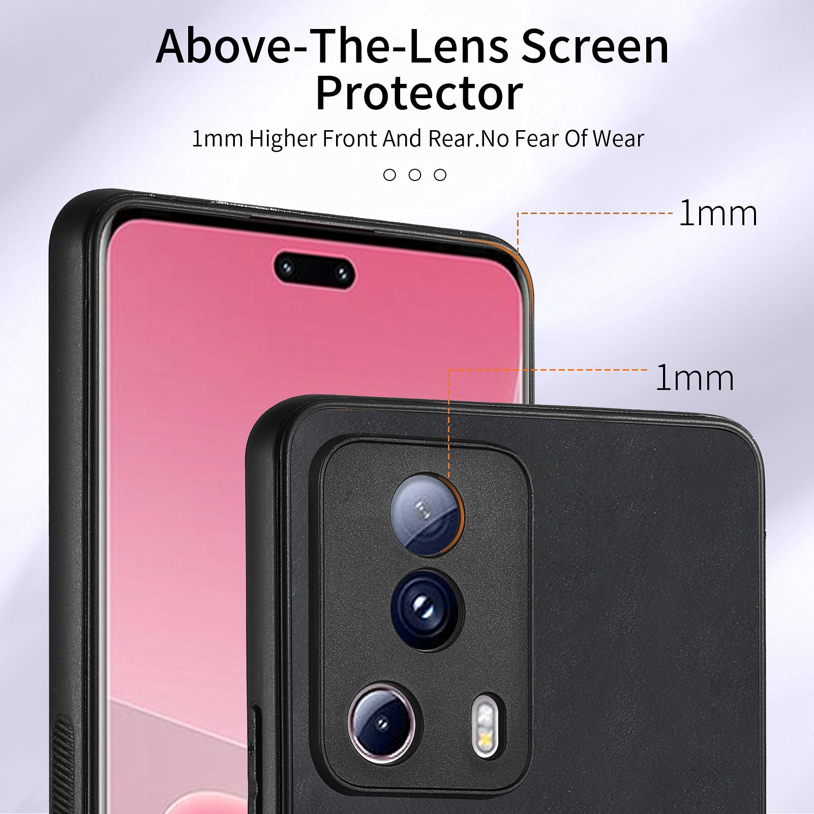 D2 Phone Case for Xiaomi 13 Lite / Civi 2 5G TPU+PU Leather Cover with Ring Kickstand