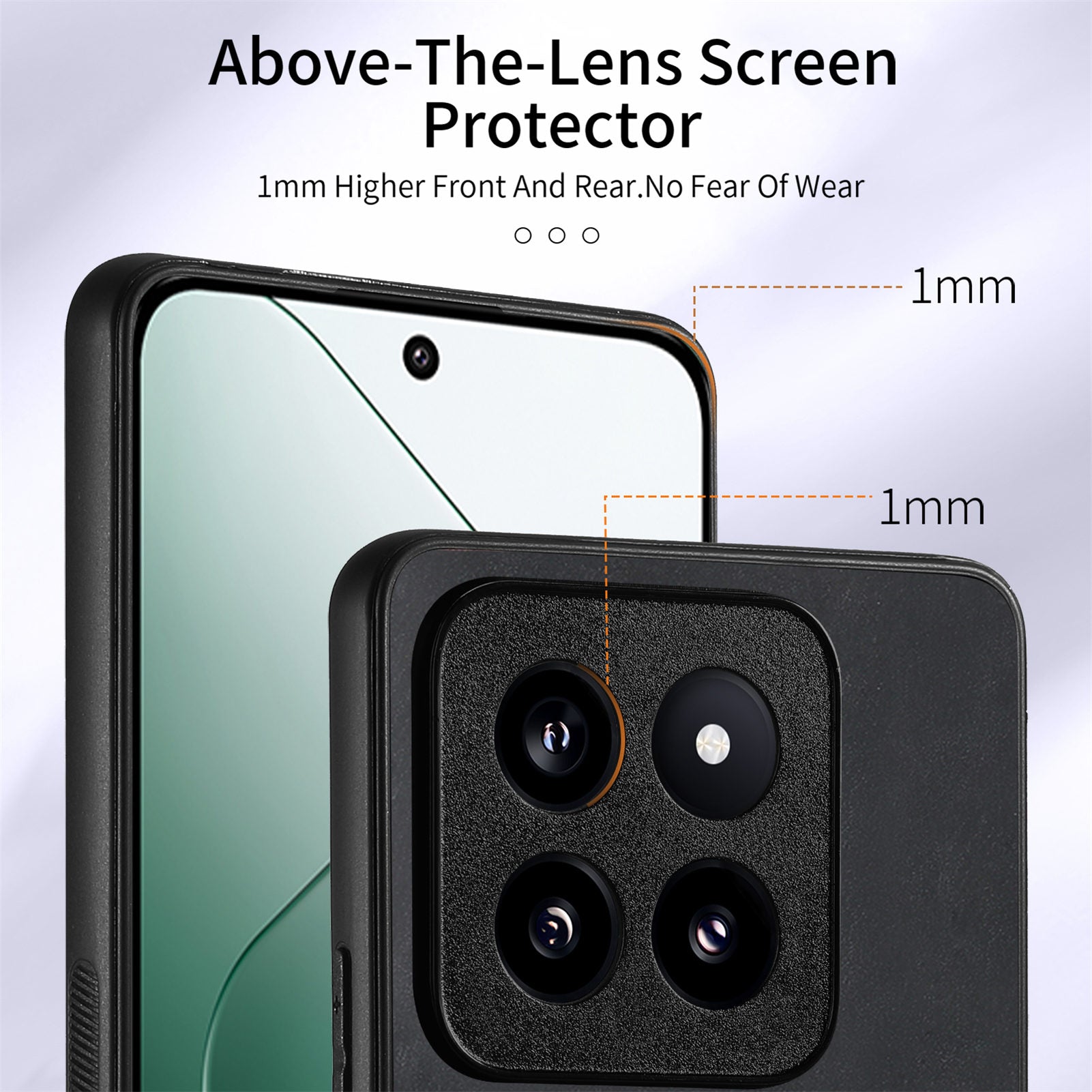 D2 For Xiaomi 14 Pro Case Ring Kickstand Leather+TPU Card Holder Phone Cover