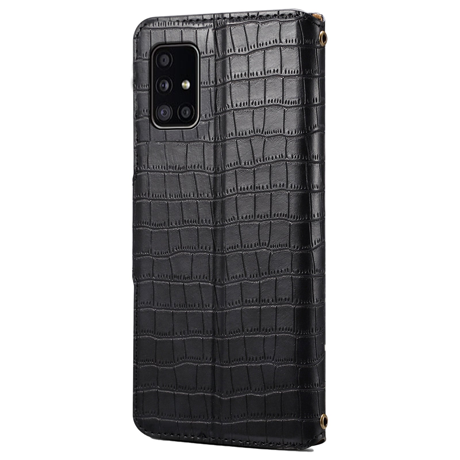 For Samsung Galaxy A51 4G SM-A515 Wallet Case PU Leather Crocodile Texture Phone Cover