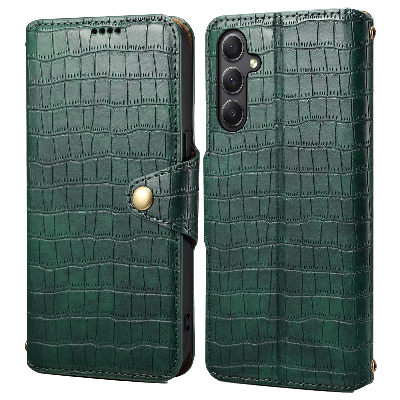 For Samsung Galaxy A34 5G Case Crocodile Texture Leather Stand Folio Smartphone Cover