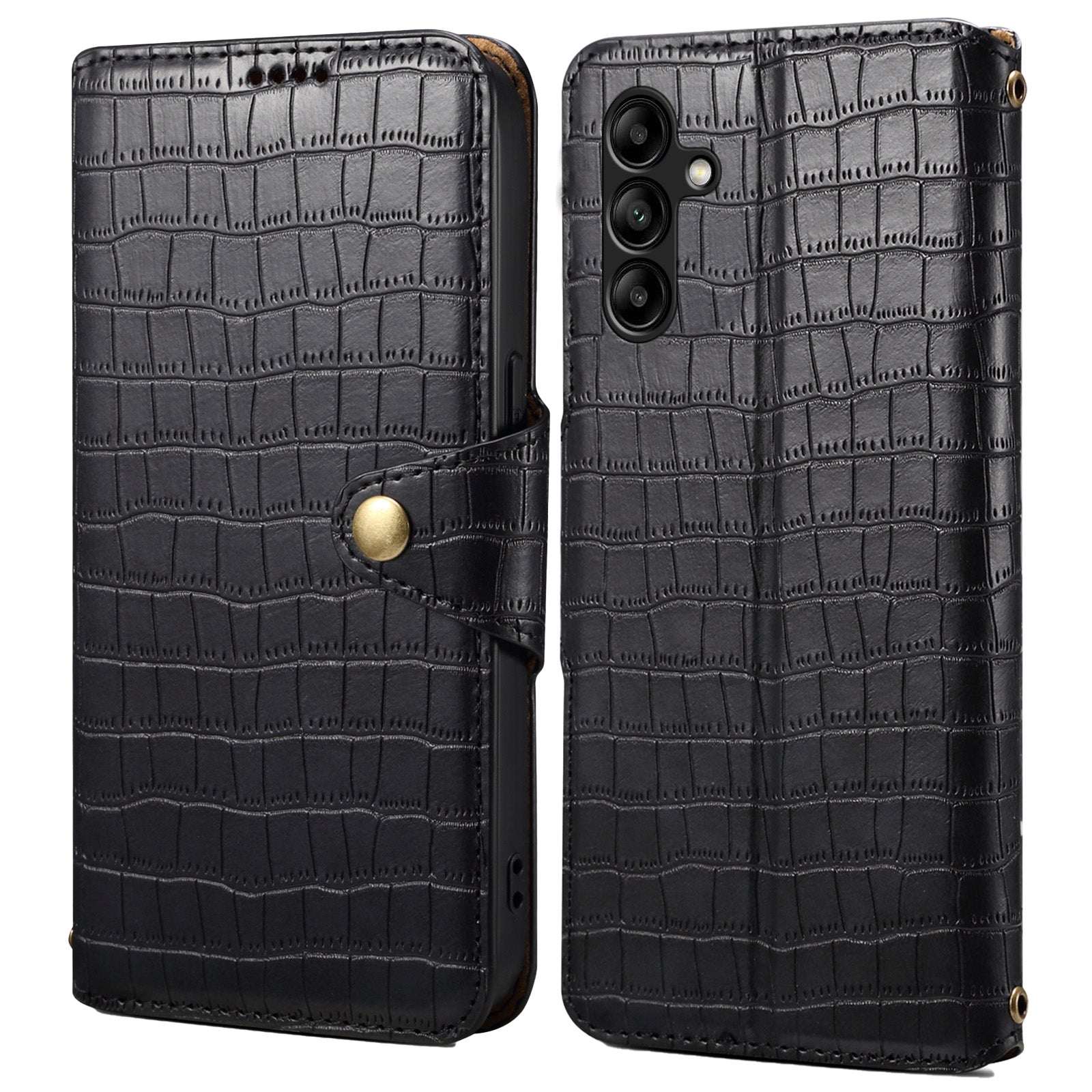 For Samsung Galaxy A05s 4G Wallet Phone Case Crocodile Texture Leather Folio Flip Cover