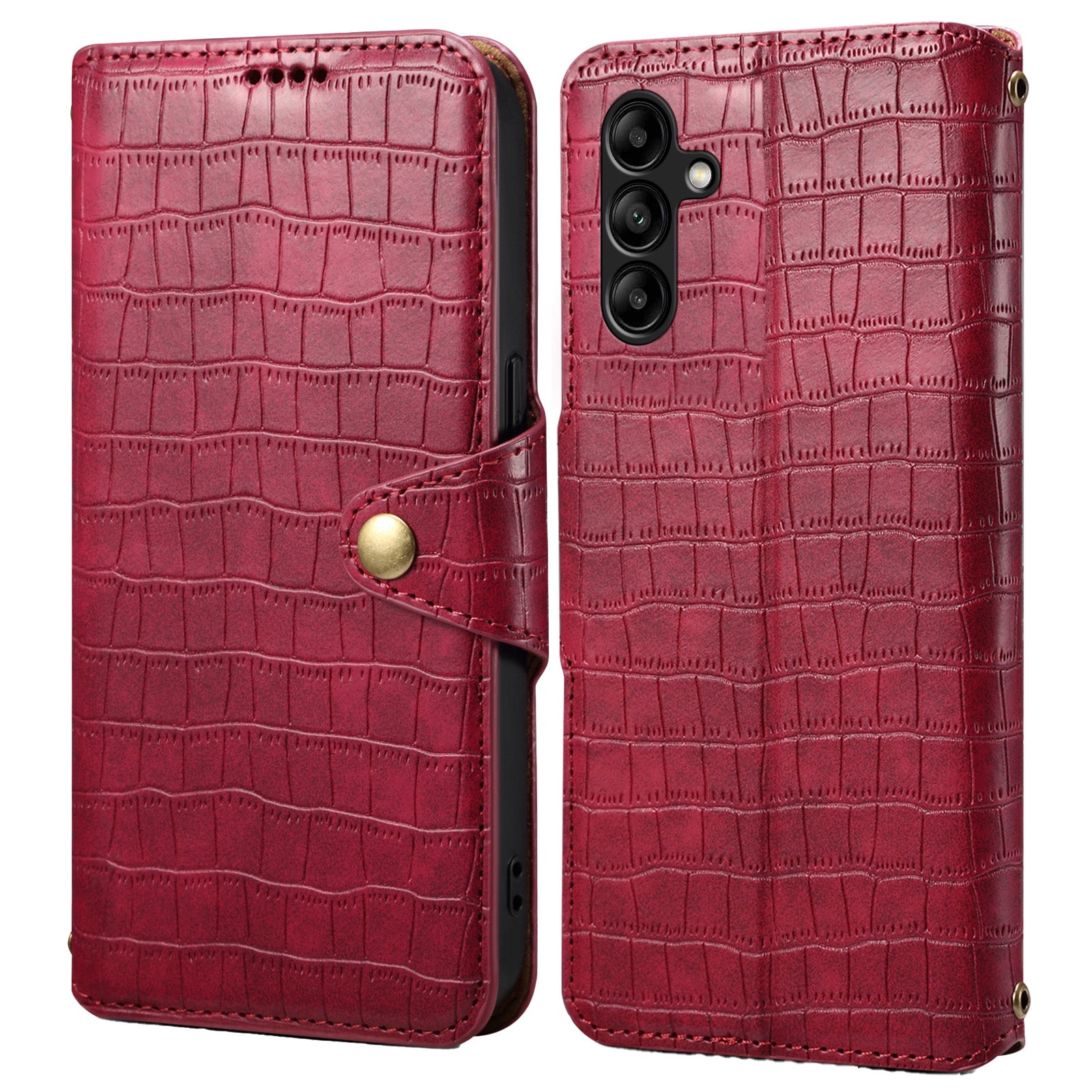 For Samsung Galaxy A05s 4G Wallet Phone Case Crocodile Texture Leather Folio Flip Cover