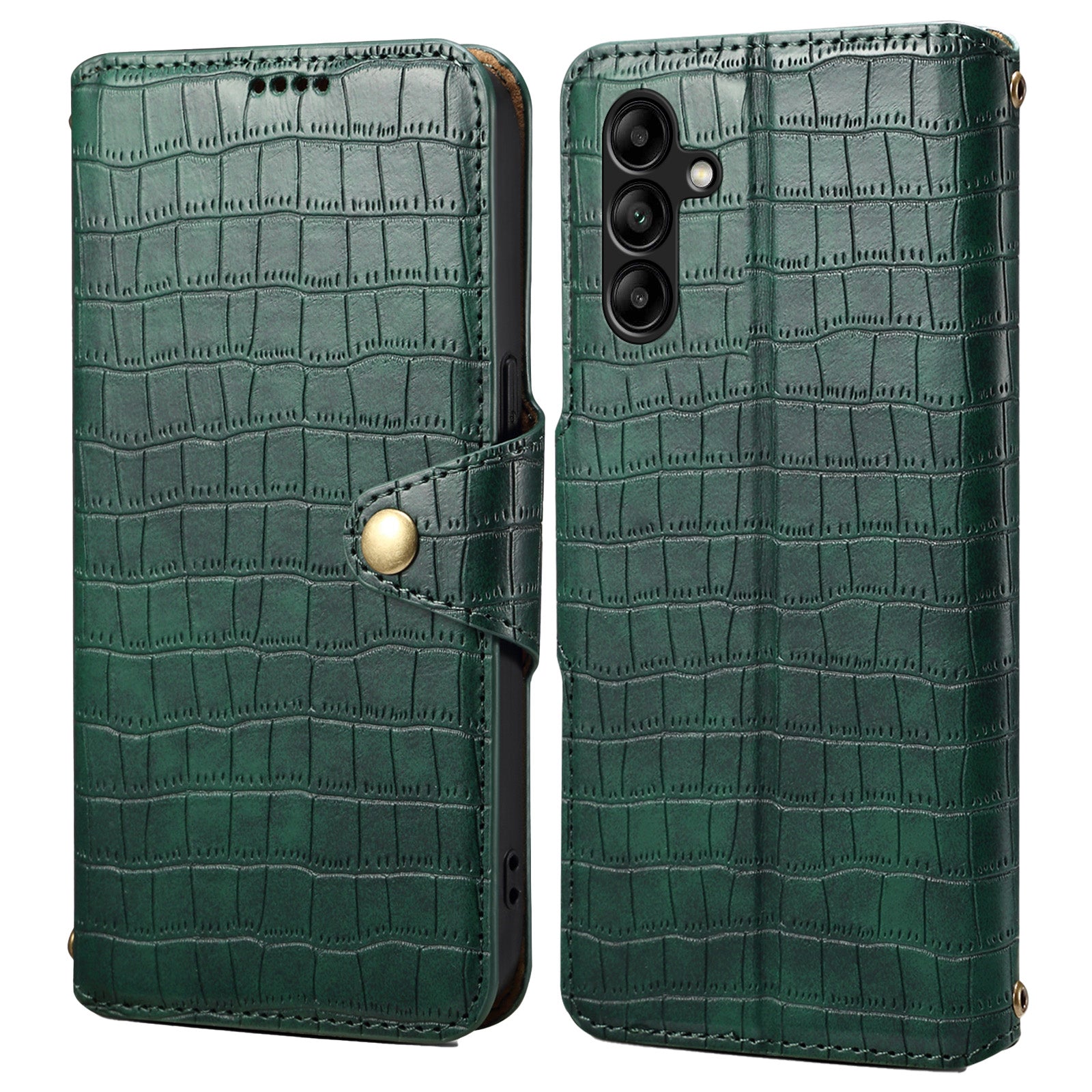 For Samsung Galaxy A05s 4G Wallet Phone Case Crocodile Texture Leather Folio Flip Cover