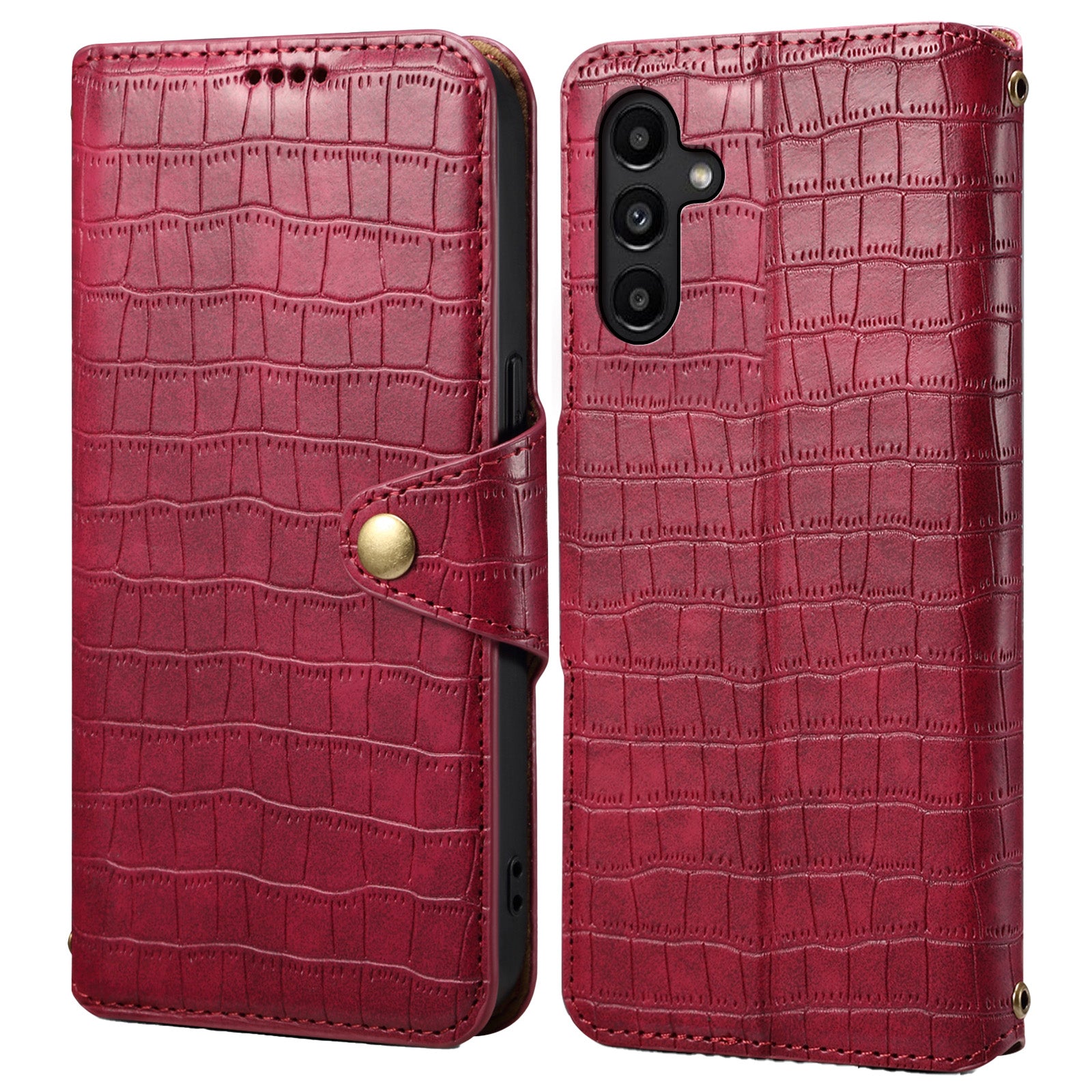 For Samsung Galaxy A14 5G / 4G Leather Case Crocodile Texture Flip Wallet Phone Cover