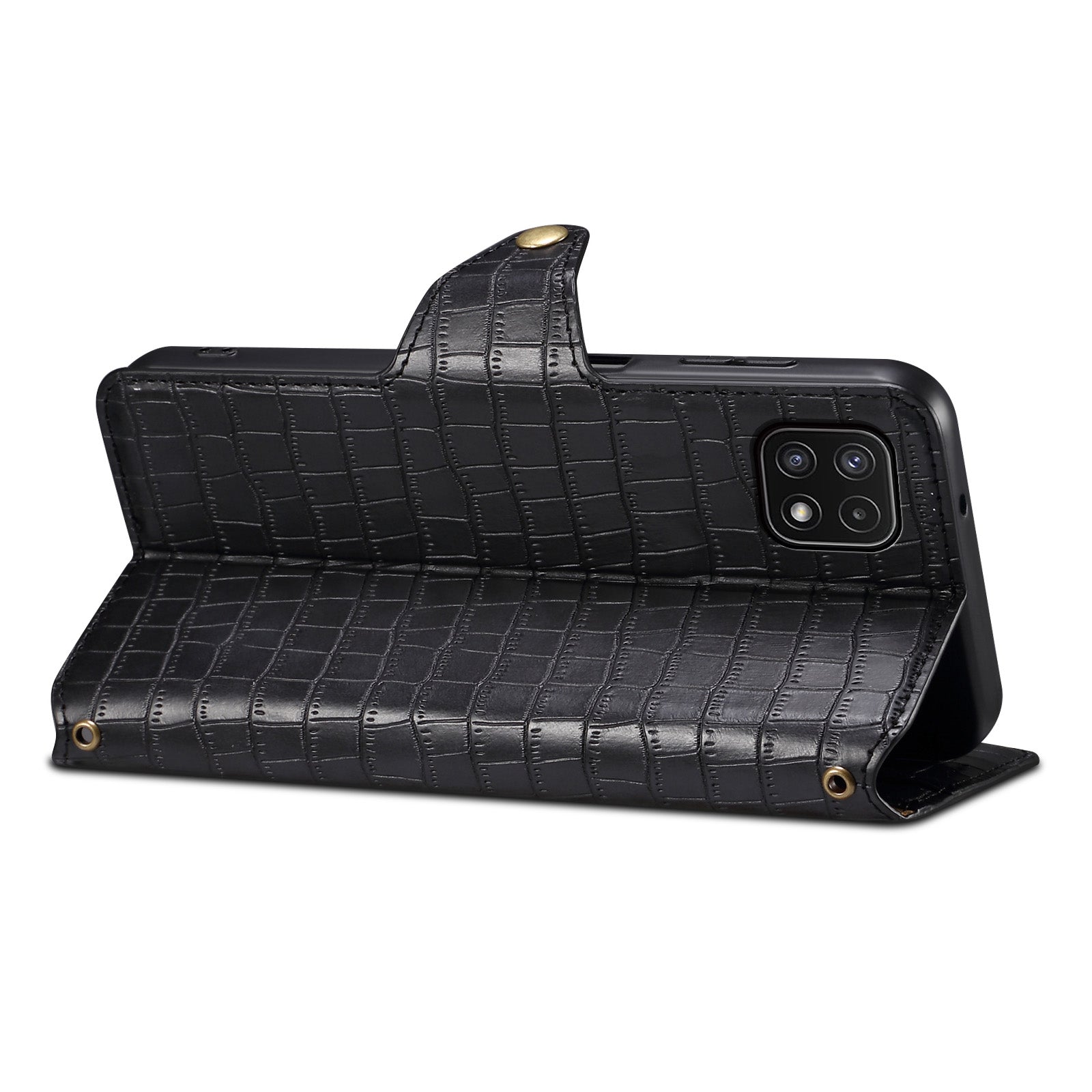 For Samsung Galaxy A22 5G (EU Version) Case Crocodile Texture Wallet Leather Phone Cover