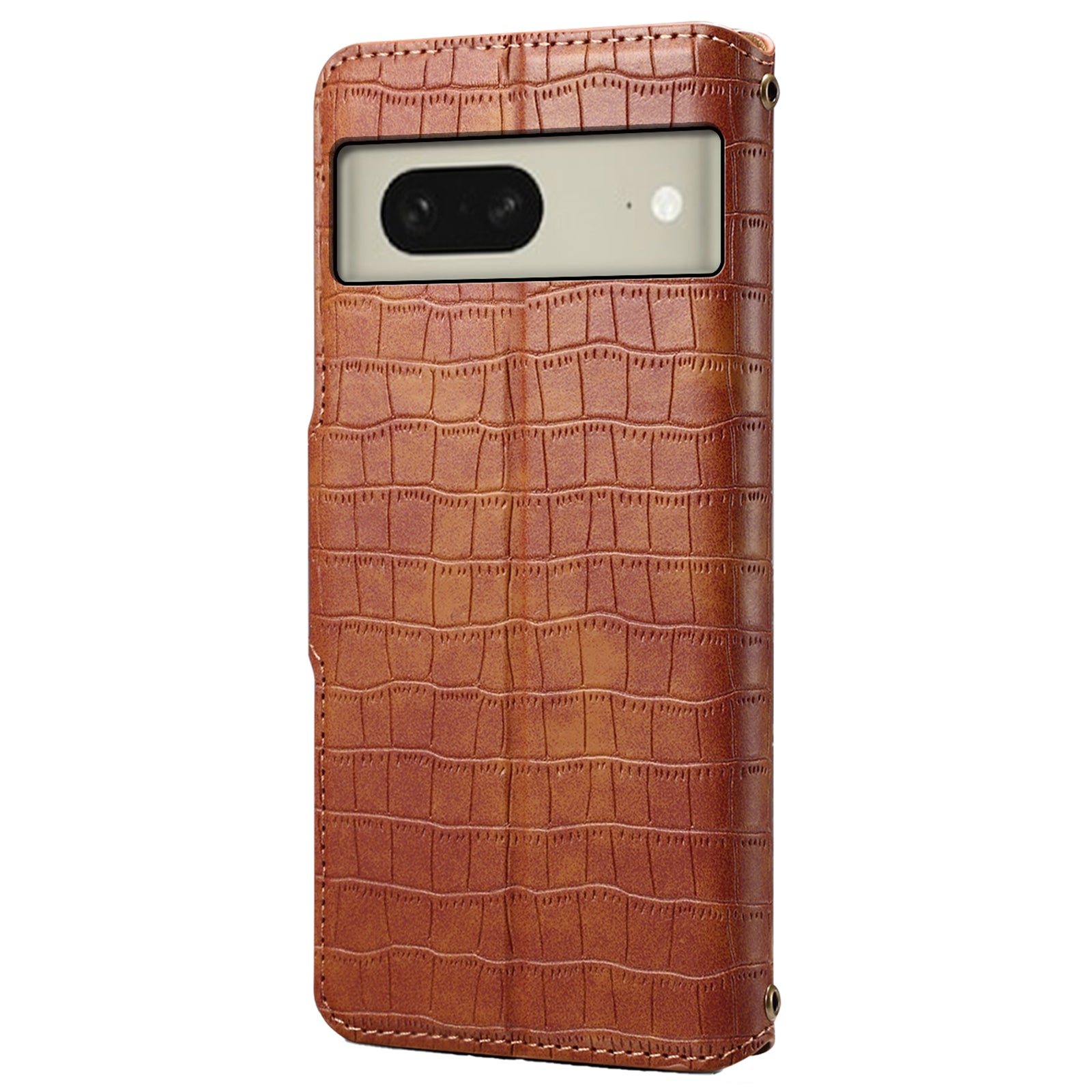 For Google Pixel 8 Leather Case Crocodile Texture Full Protection Wallet Phone Cover