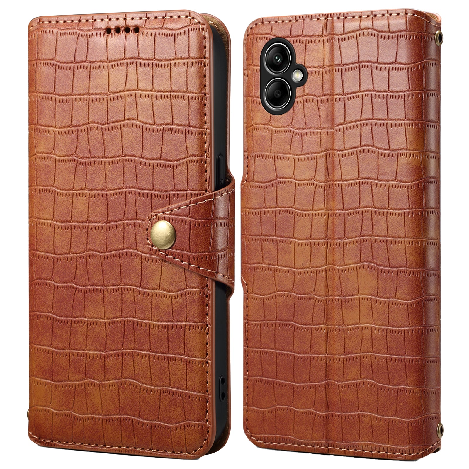 For Samsung Galaxy A05 4G Anti-Scratch Wallet Phone Cover PU Leather Phone Stand Case (Crocodile Texture)