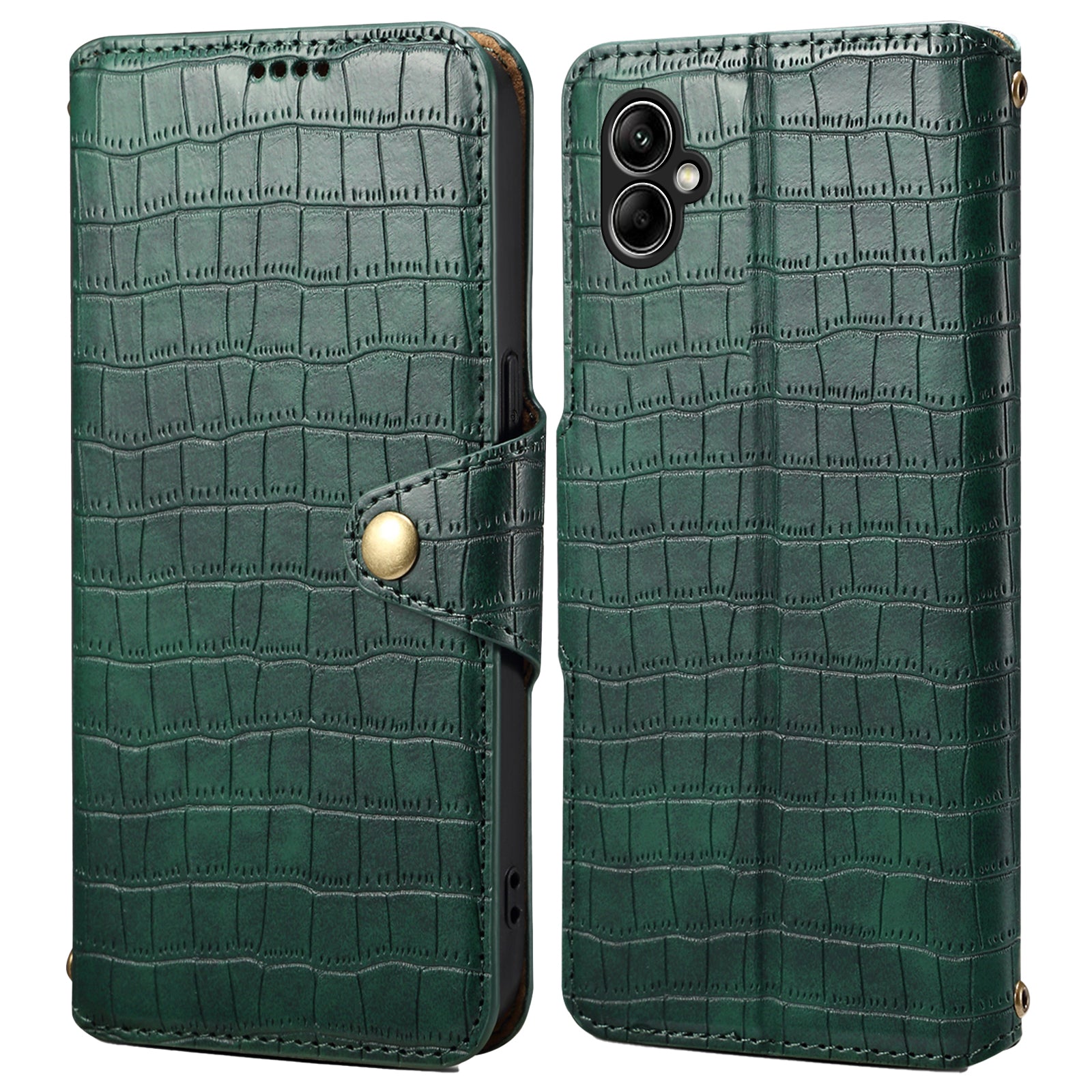 For Samsung Galaxy A05 4G Anti-Scratch Wallet Phone Cover PU Leather Phone Stand Case (Crocodile Texture)