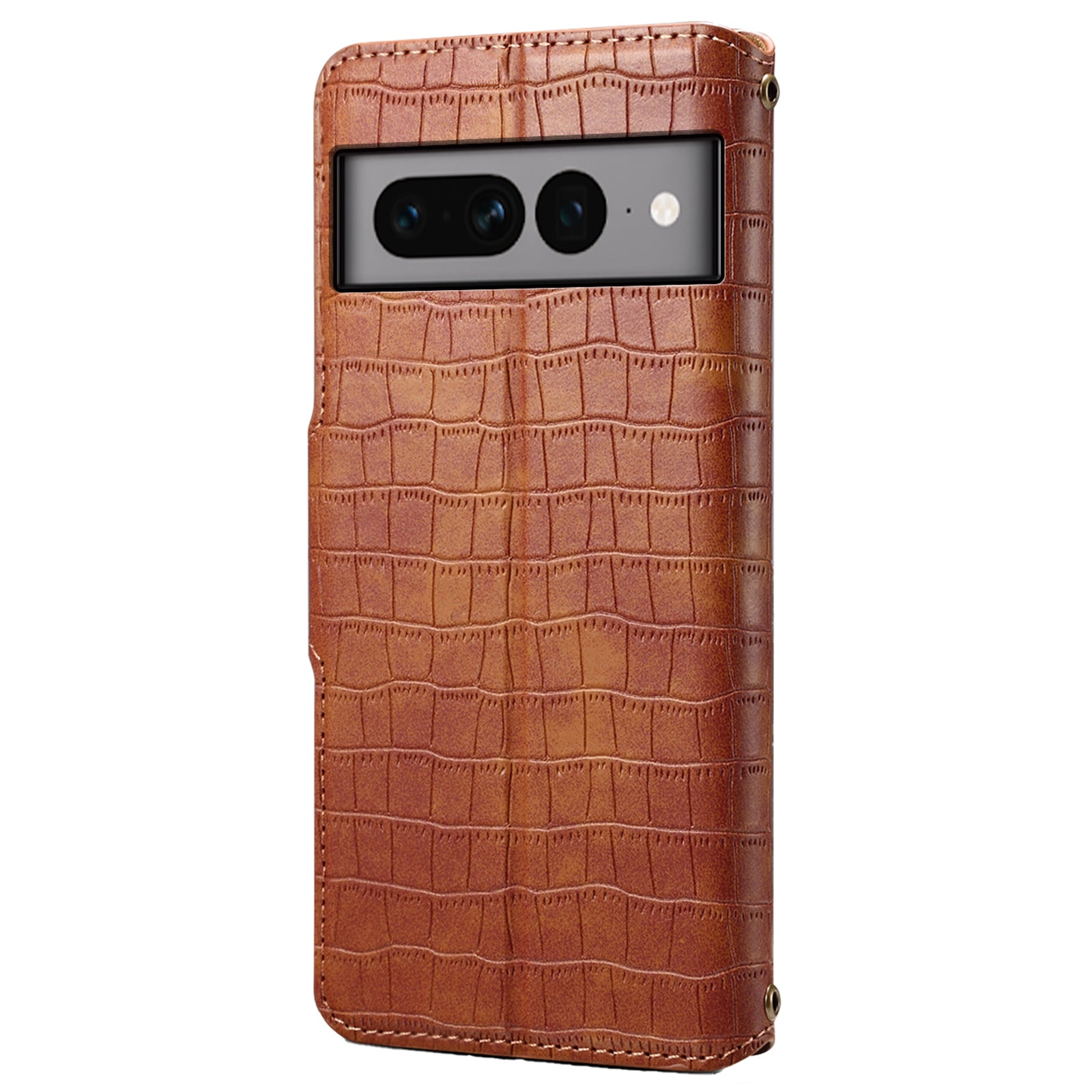 For Google Pixel 7 Pro 5G Leather Case Drop Protection Crocodile Texture Wallet Stand Phone Cover