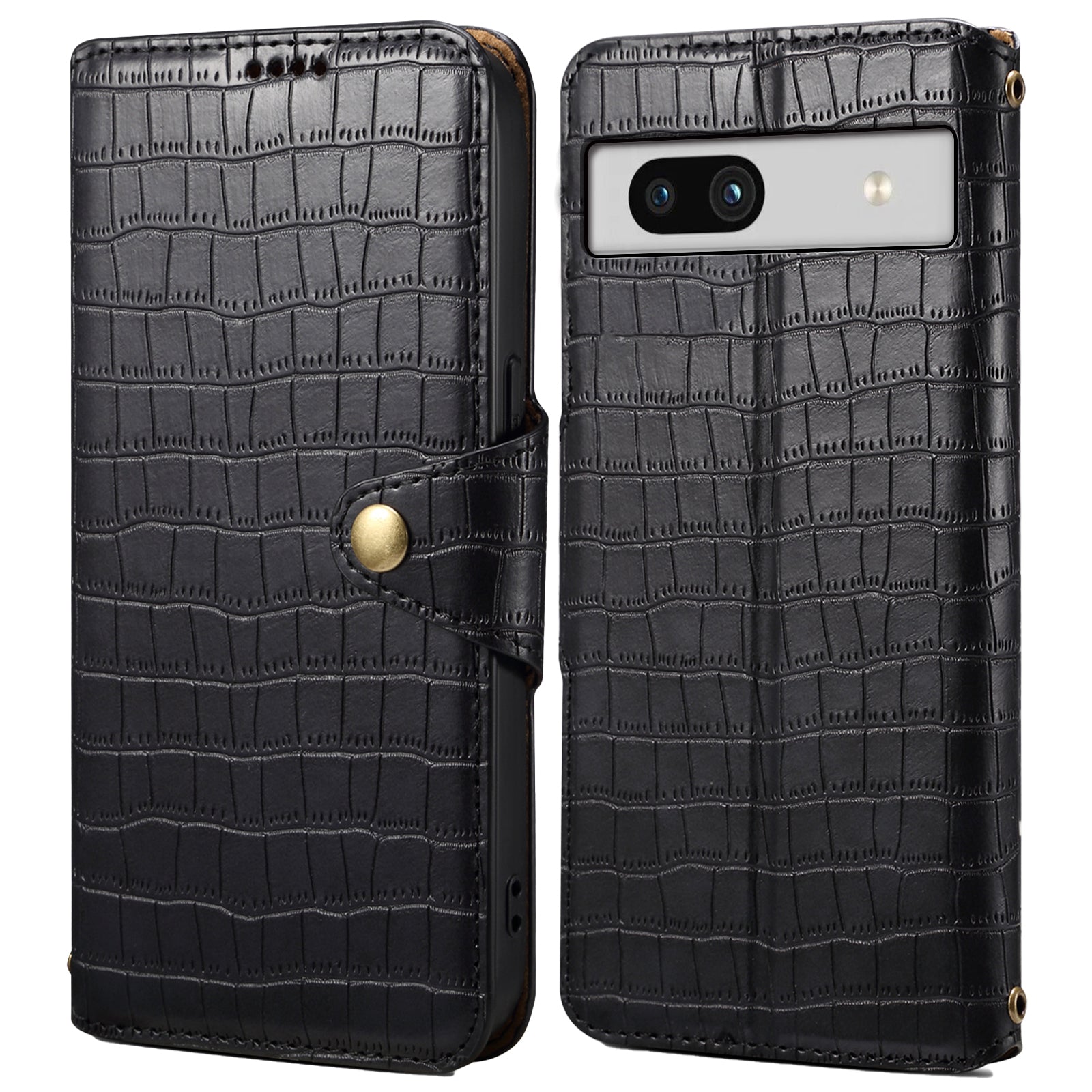 For Google Pixel 7a Case PU Leather Magnetic Clasp Stand Wallet Phone Cover