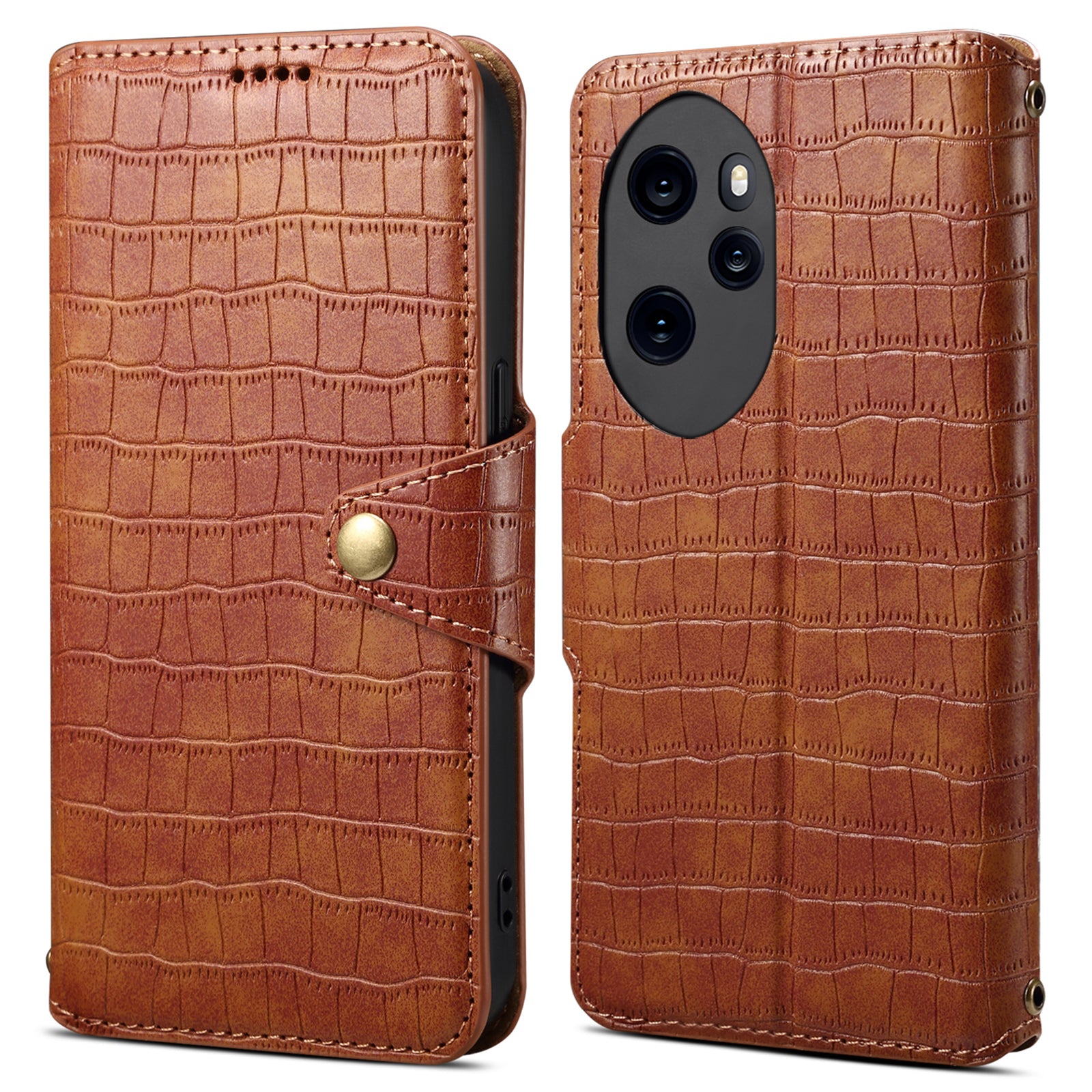 For Honor 100 Pro 5G Leather Case Crocodile Texture Wallet Card Slots Phone Cover