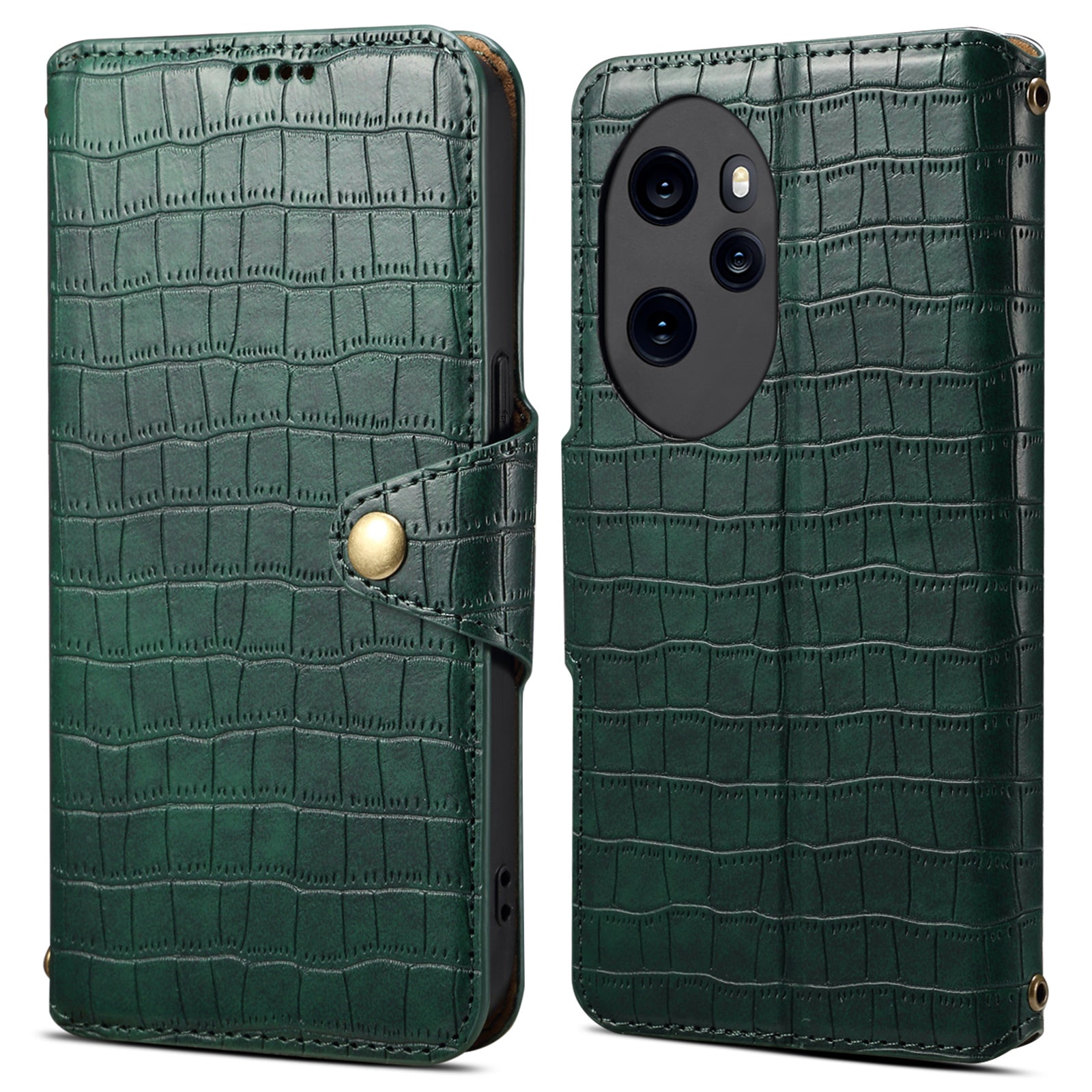 For Honor 100 Pro 5G Leather Case Crocodile Texture Wallet Card Slots Phone Cover