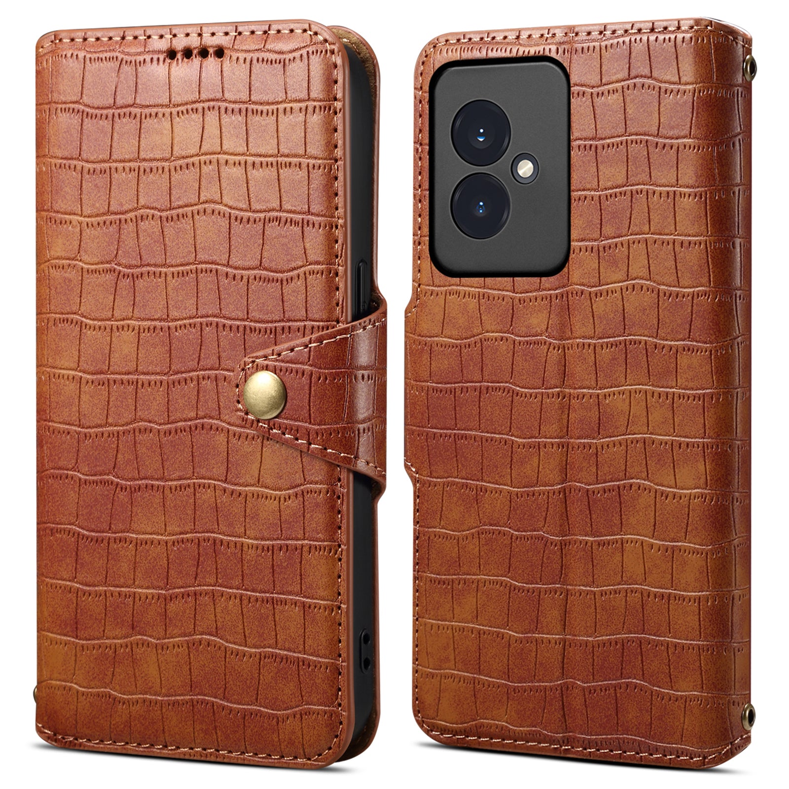 For Honor 100 5G Case Crocodile Texture Leather Magnetic Folio Flip Phone Cover