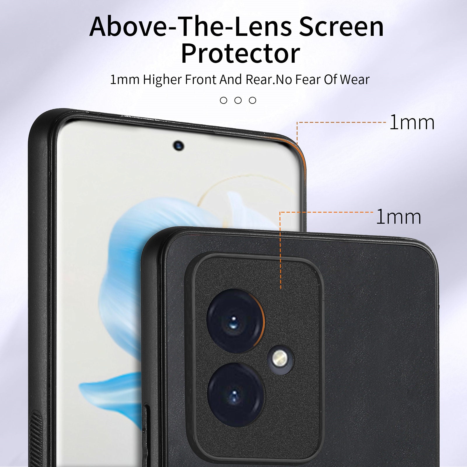 D2 Phone Cover for Honor 100 5G PU Leather+TPU Card Holder Phone Case with Kickstand