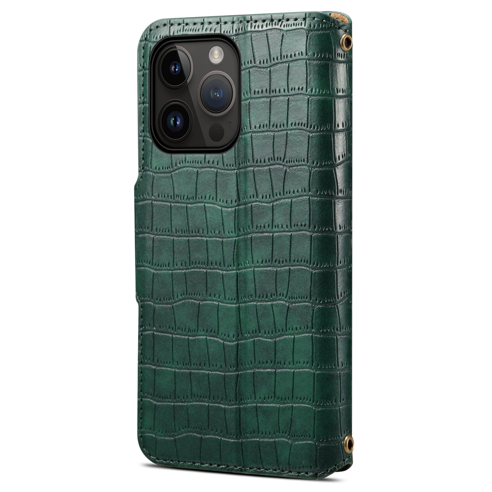For iPhone 13 Pro Max Leather Cover Crocodile Texture Anti-Drop Wallet Phone Case