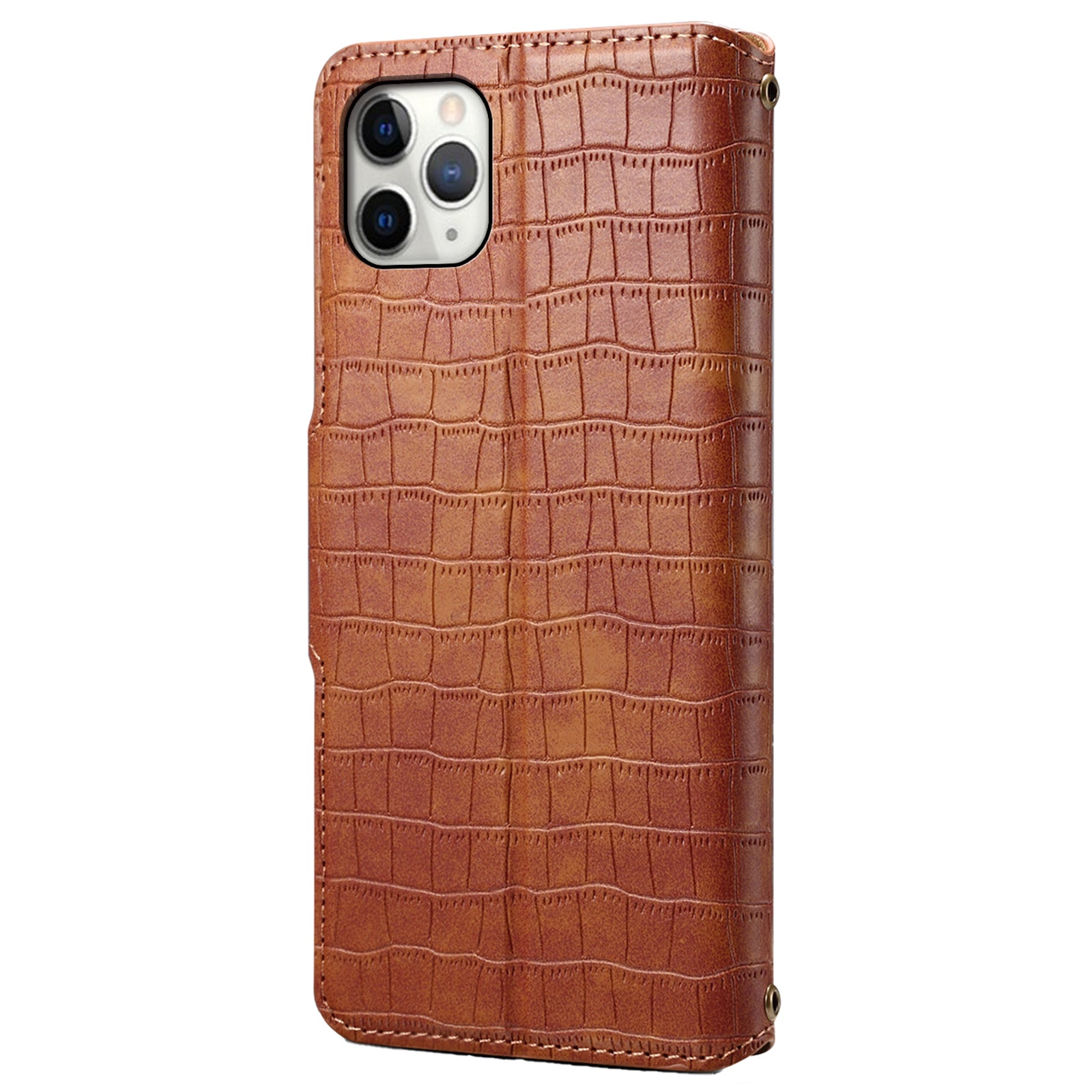 For iPhone 11 Pro Max Magnetic Phone Case PU Leather Magnetic Clasp Wallet Cover
