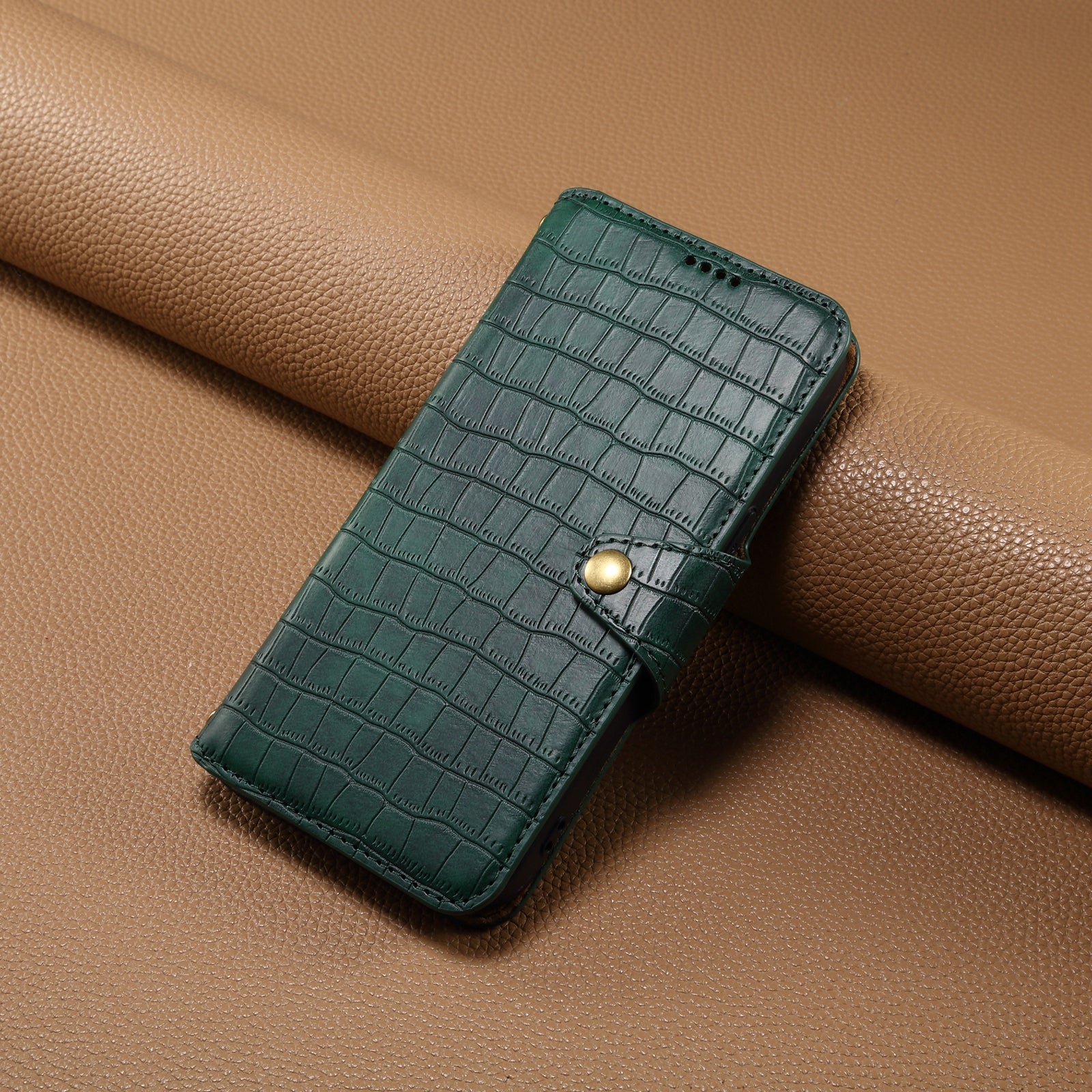Leather Case for iPhone 13 Pro Drop Protection Crocodile Texture Wallet Phone Cover