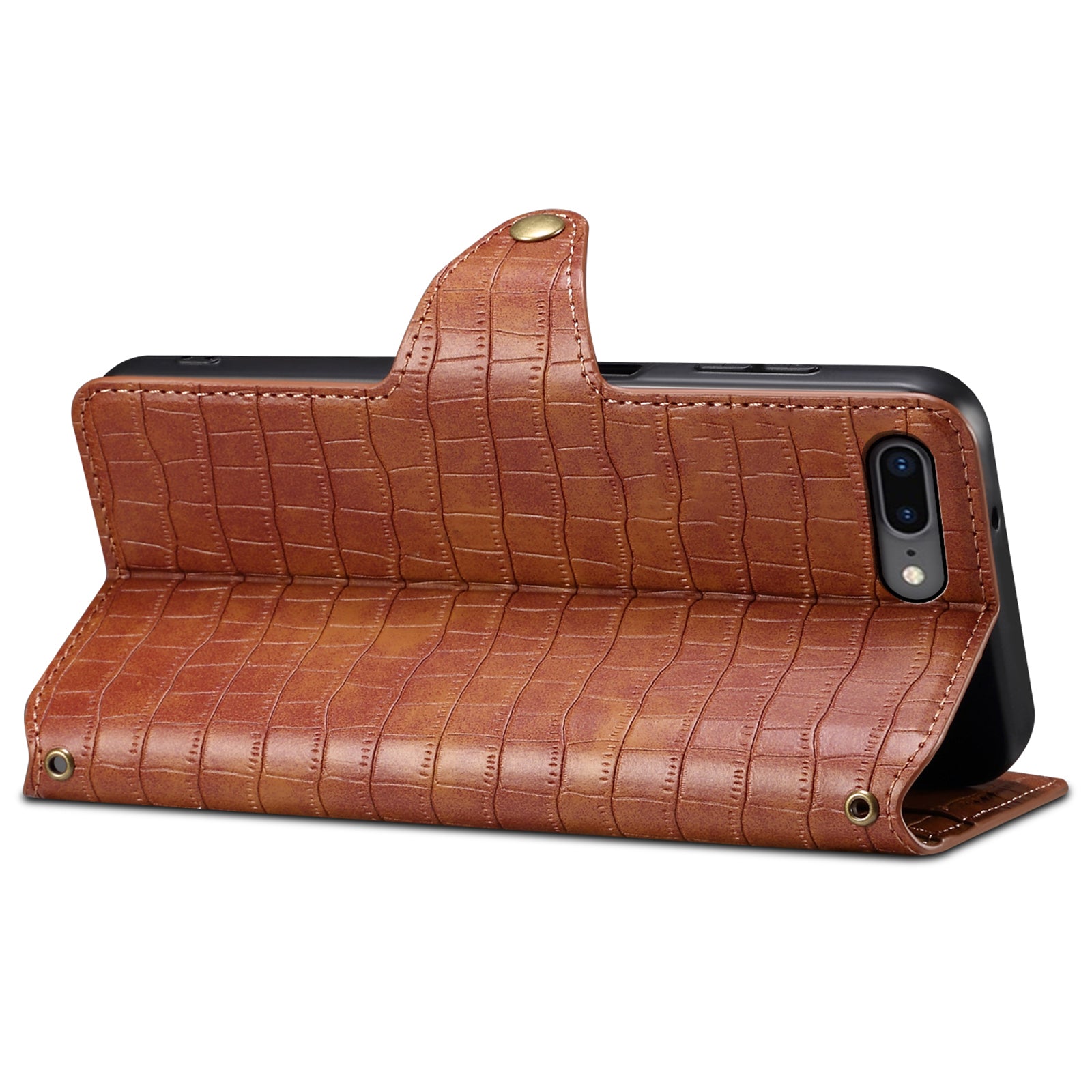 For iPhone 7 Plus / 8 Plus Case Crocodile Texture Leather Wallet Flip Phone Cover