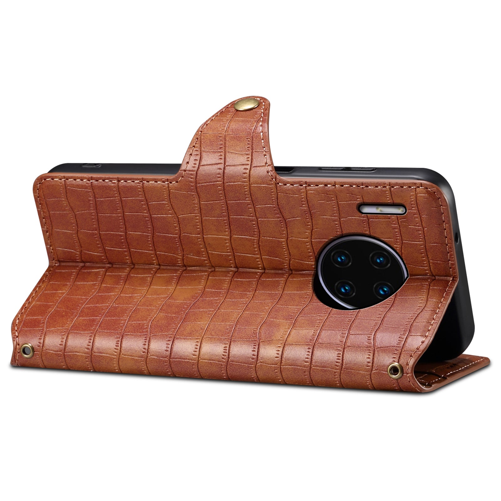 For Huawei Mate 30 Pro 4G / 5G Case Anti-drop Leather Wallet Cover Crocodile Texture