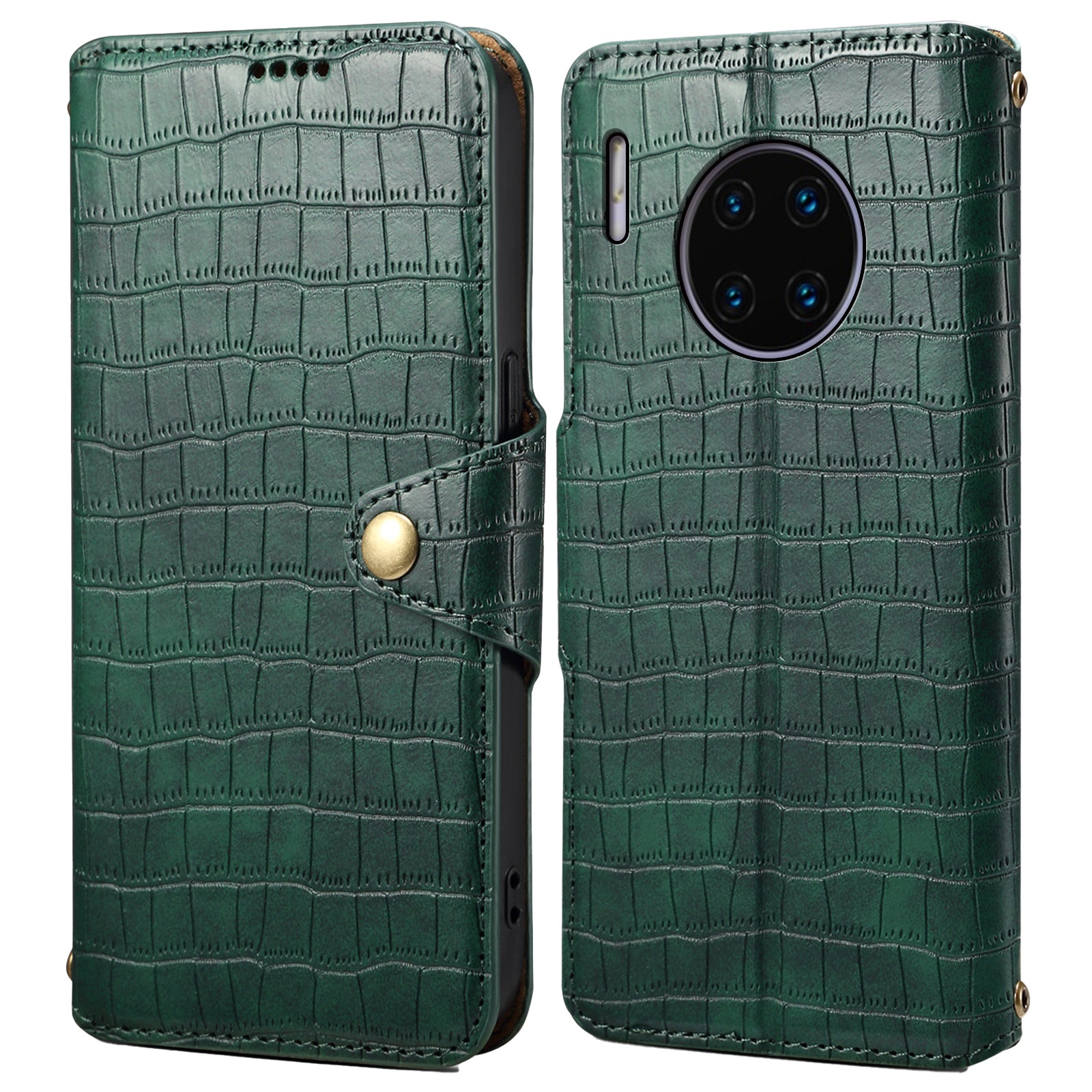 For Huawei Mate 30 Pro 4G / 5G Case Anti-drop Leather Wallet Cover Crocodile Texture