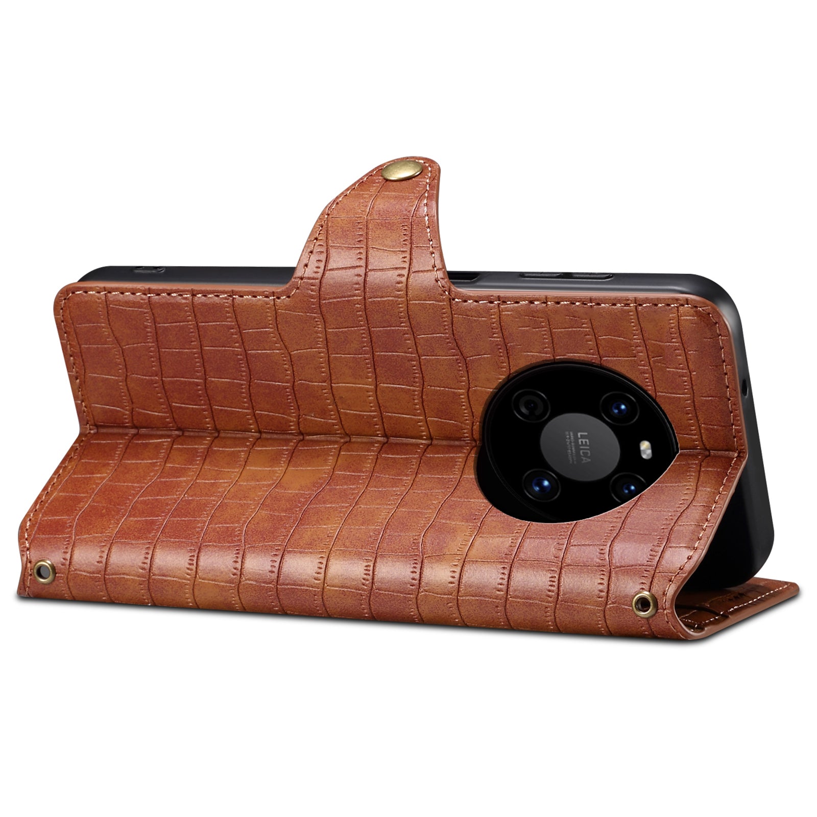 For Huawei Mate 40 Leather Case Crocodile Texture Wallet Full Protection Phone Cover
