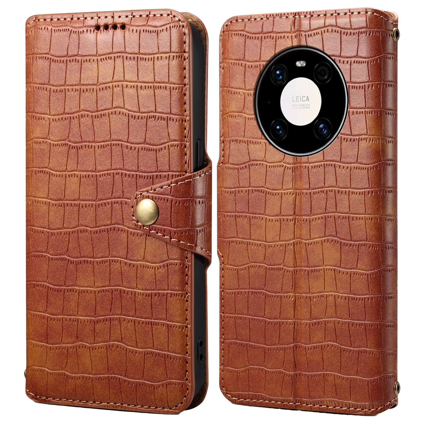 For Huawei Mate 40 Pro 4G / Mate 40 Pro 5G Case Leather Crocodile Texture Magnetic Folio Phone Cover