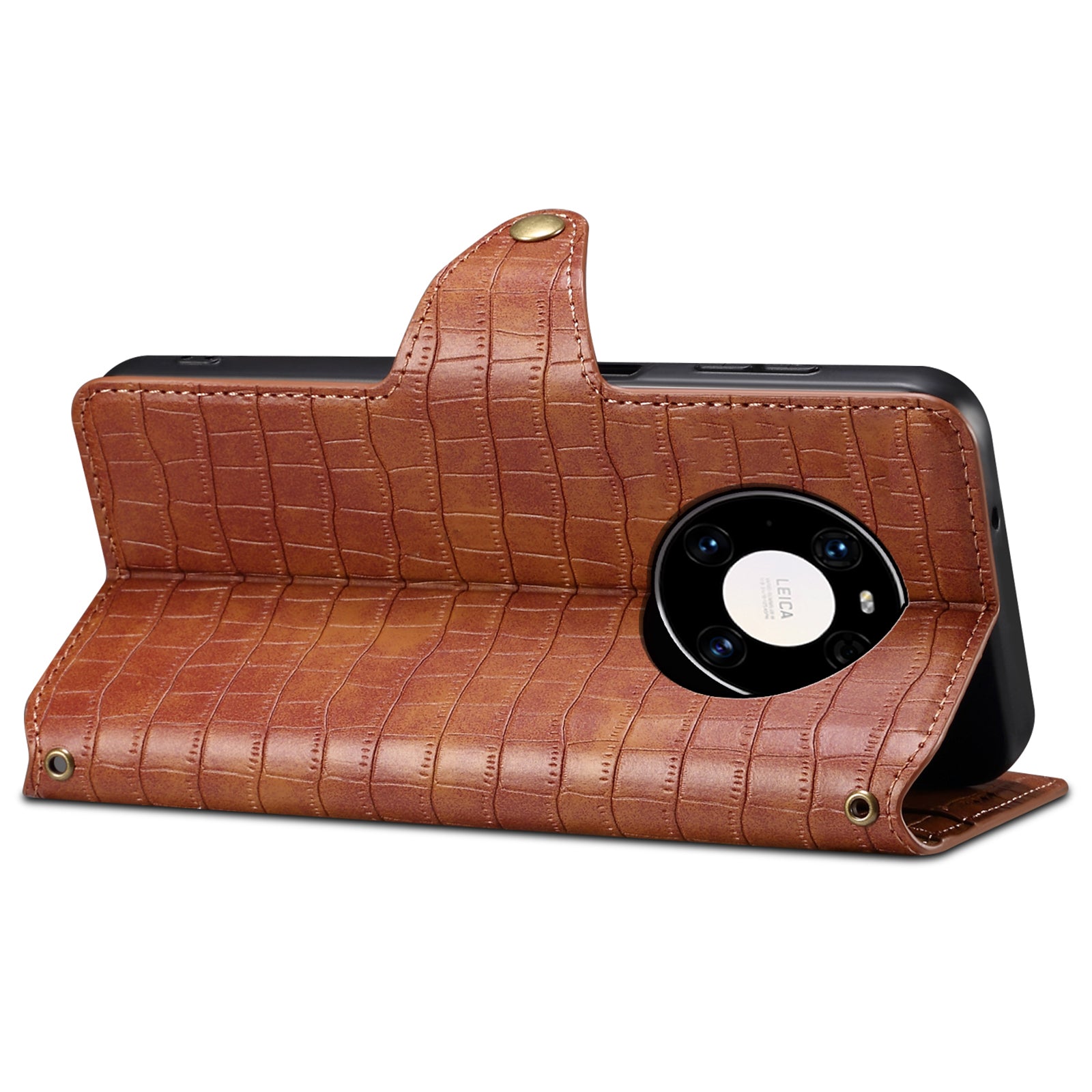 For Huawei Mate 40 Pro 4G / Mate 40 Pro 5G Case Leather Crocodile Texture Magnetic Folio Phone Cover