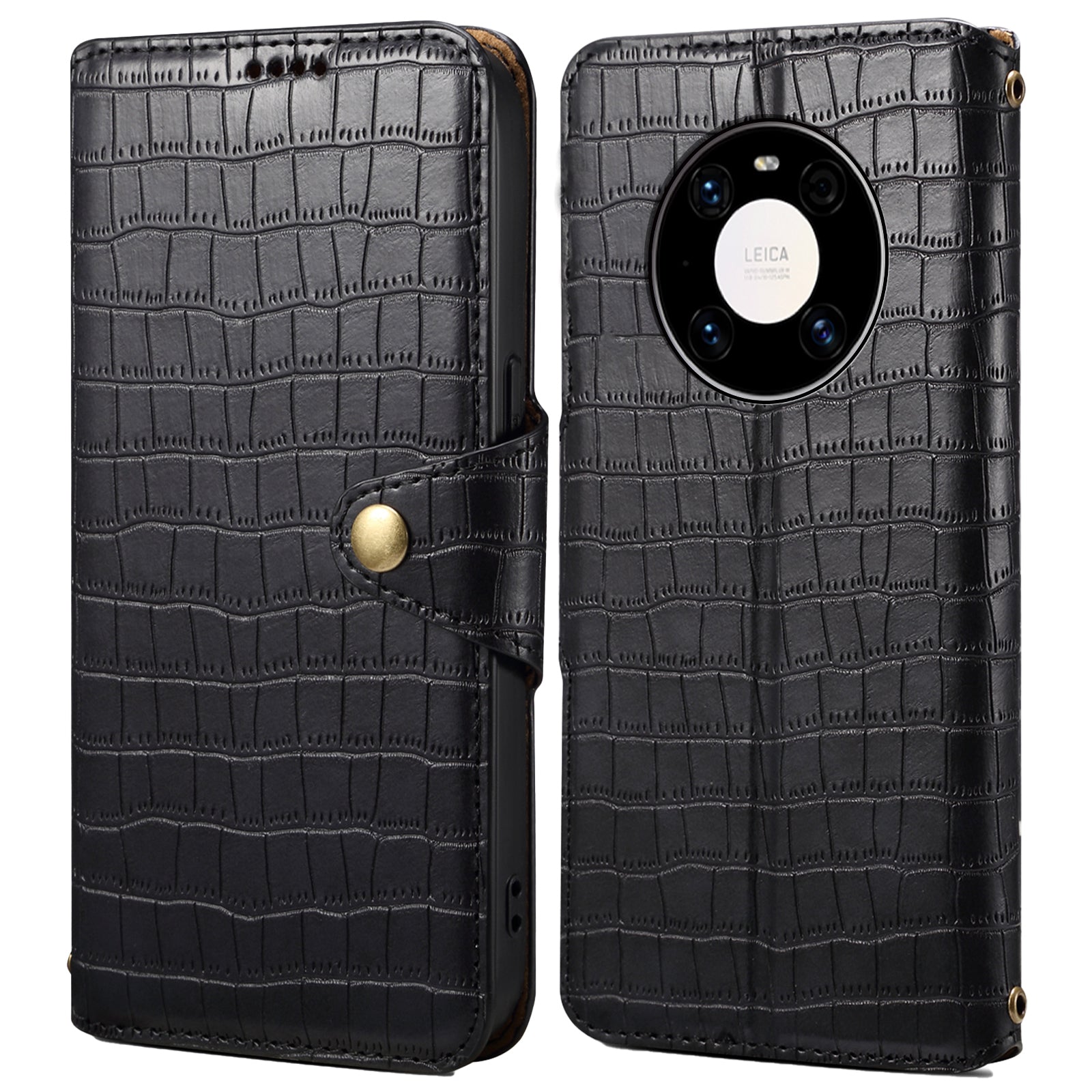 For Huawei Mate 40 Pro 4G / Mate 40 Pro 5G Case Leather Crocodile Texture Magnetic Folio Phone Cover