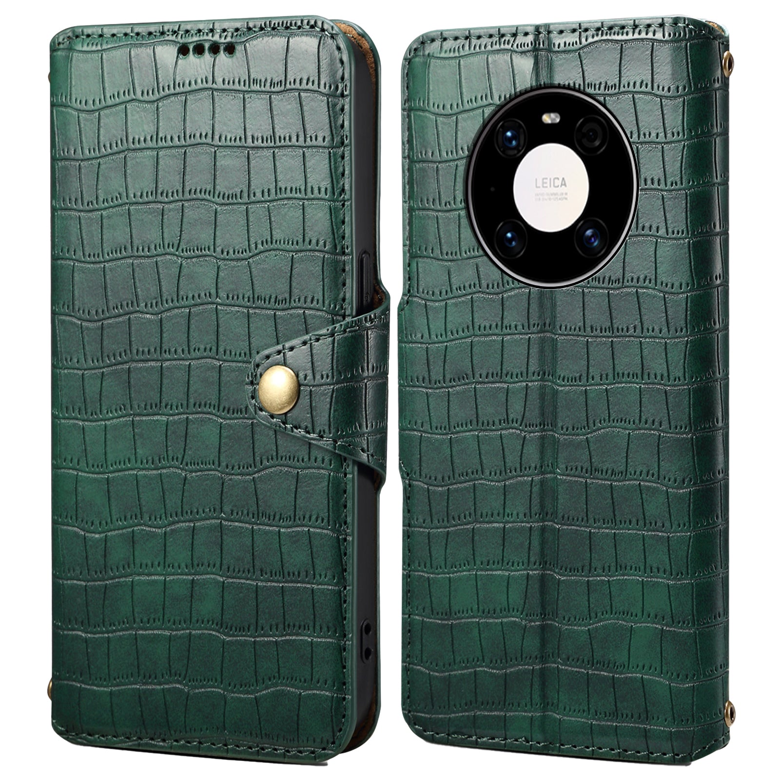 For Huawei Mate 40 Pro 4G / Mate 40 Pro 5G Case Leather Crocodile Texture Magnetic Folio Phone Cover