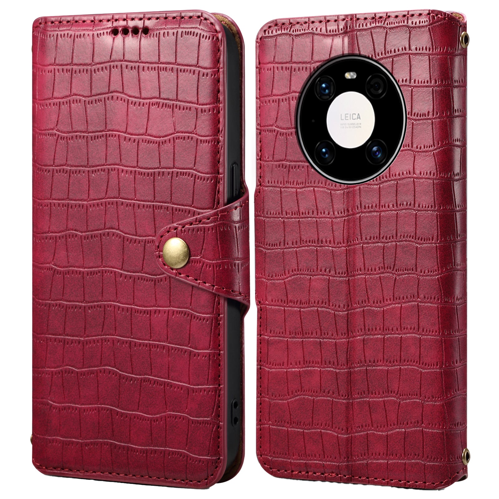 For Huawei Mate 40 Pro 4G / Mate 40 Pro 5G Case Leather Crocodile Texture Magnetic Folio Phone Cover