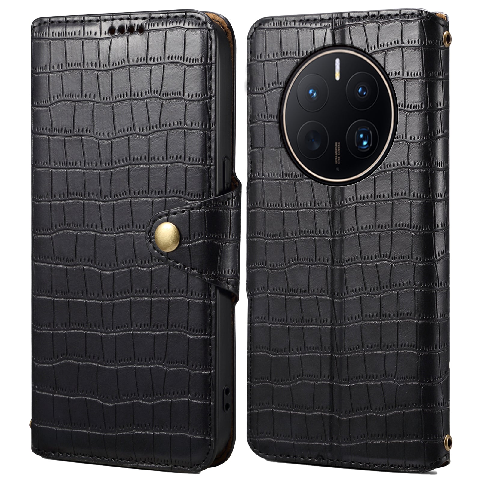 For Huawei Mate 50 Pro 4G Stand Case Crocodile Texture Wallet Leather Phone Cover