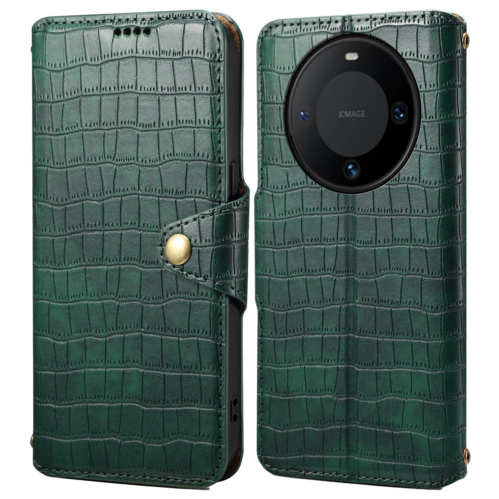 For Huawei Mate 60 Case Crocodile Texture Leather Phone Cover with Card Slots