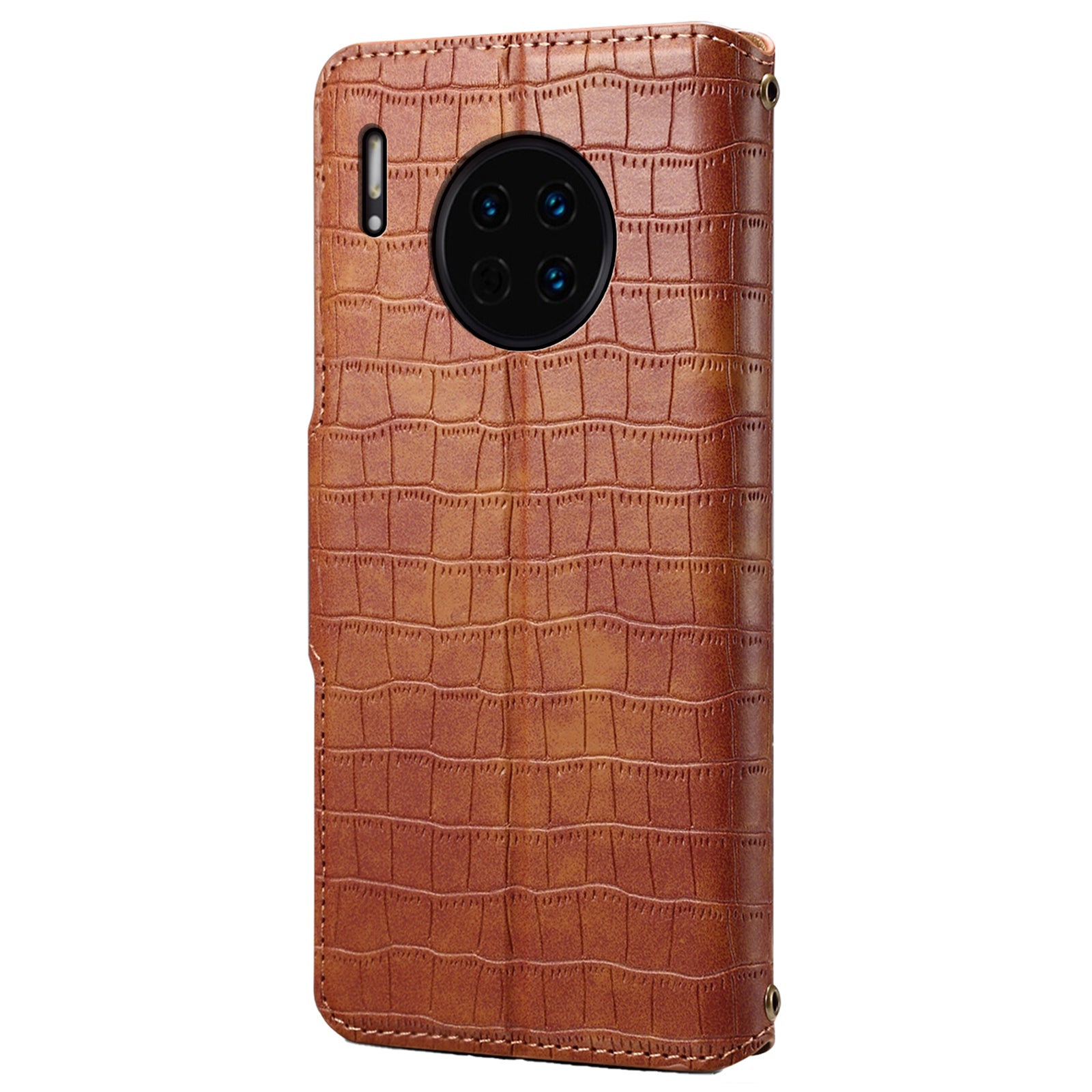 For Huawei Mate 30 5G / 4G Leather Cover Crocodile Texture Phone Case Wallet Stand