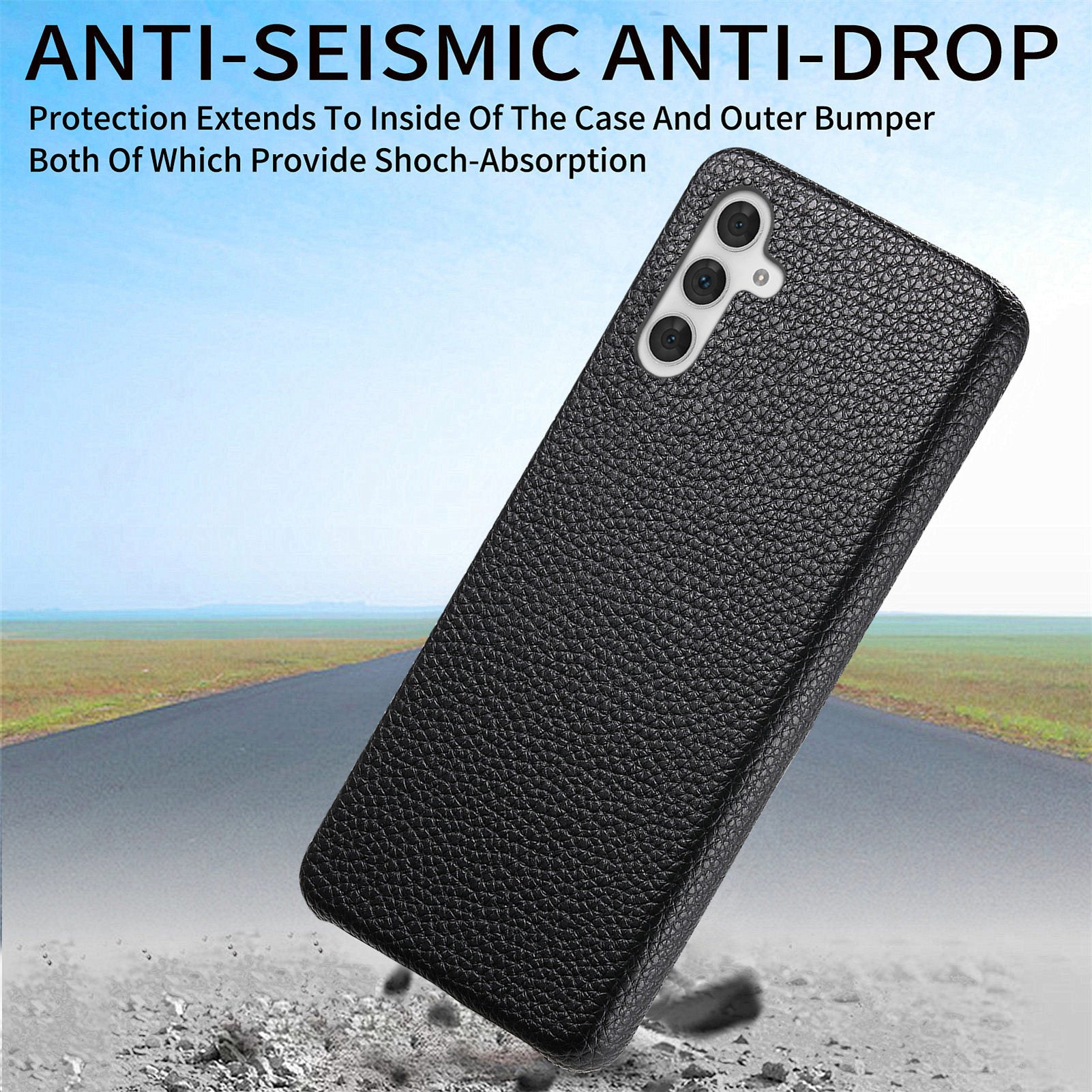 Y1 For Samsung Galaxy A54 5G Case Litchi Texture PU Hard PC Slim Phone Cover
