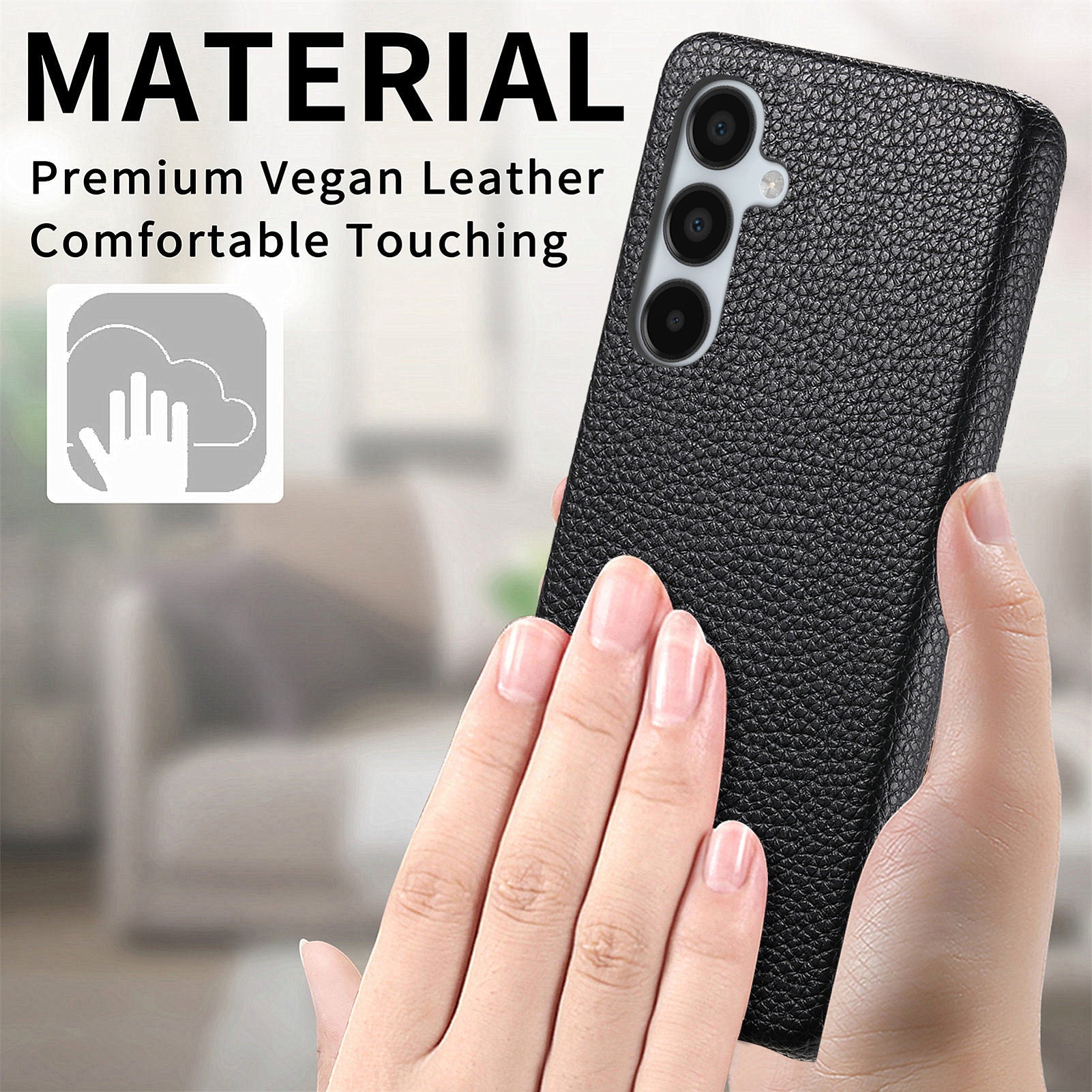 Y1 For Samsung Galaxy A15 4G / A15 5G Phone Cover PU Leather Coated PC Litchi Texture Case