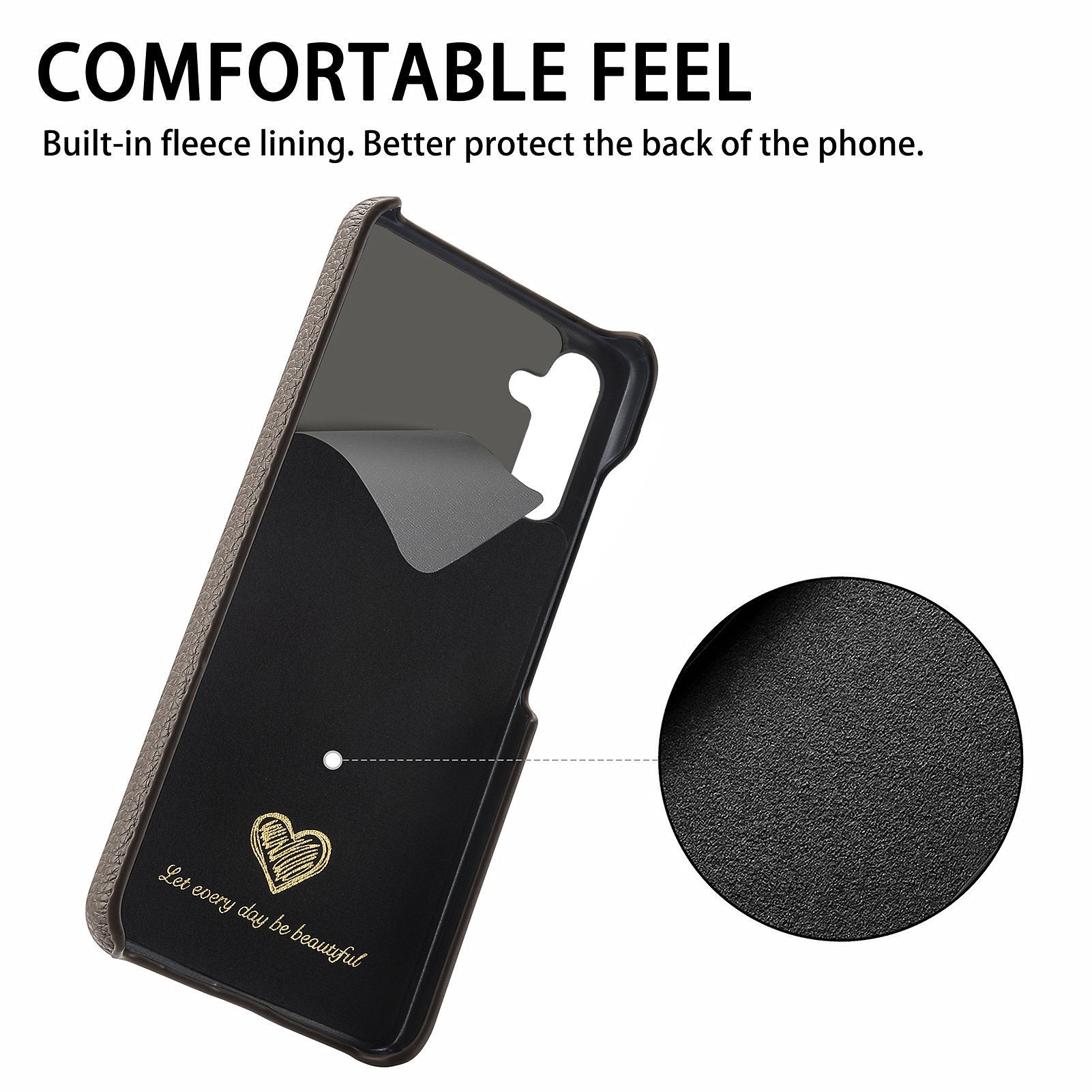 Y1 For Samsung Galaxy A24 4G (162.1 x 77.6 x 8.3mm) Case Litchi Grain PU Leather Coated PC Back Cover
