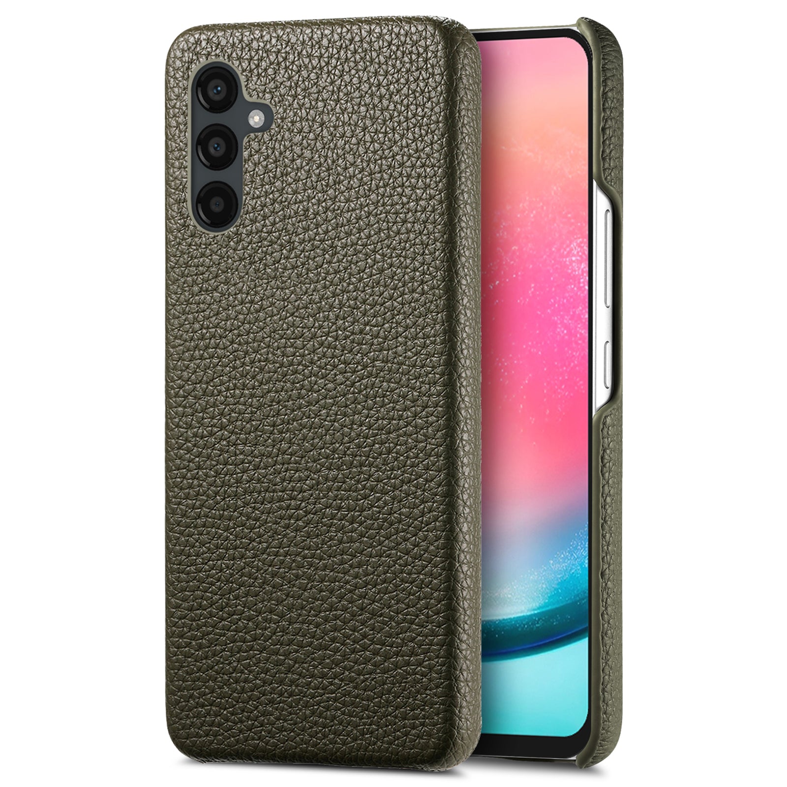 Y1 For Samsung Galaxy A24 4G (162.1 x 77.6 x 8.3mm) Case Litchi Grain PU Leather Coated PC Back Cover