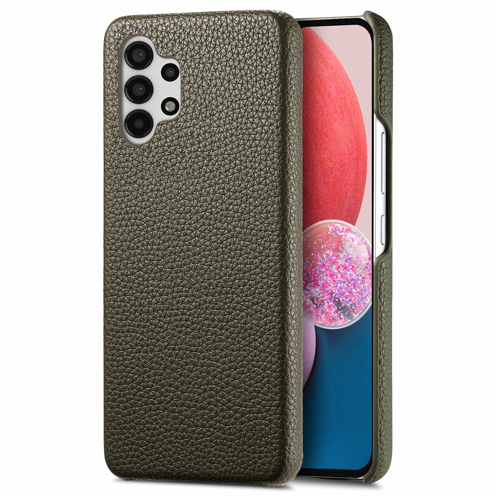 Y1 For Samsung Galaxy A13 4G Case Shockproof Litchi Texture Leather+PC Phone Cover