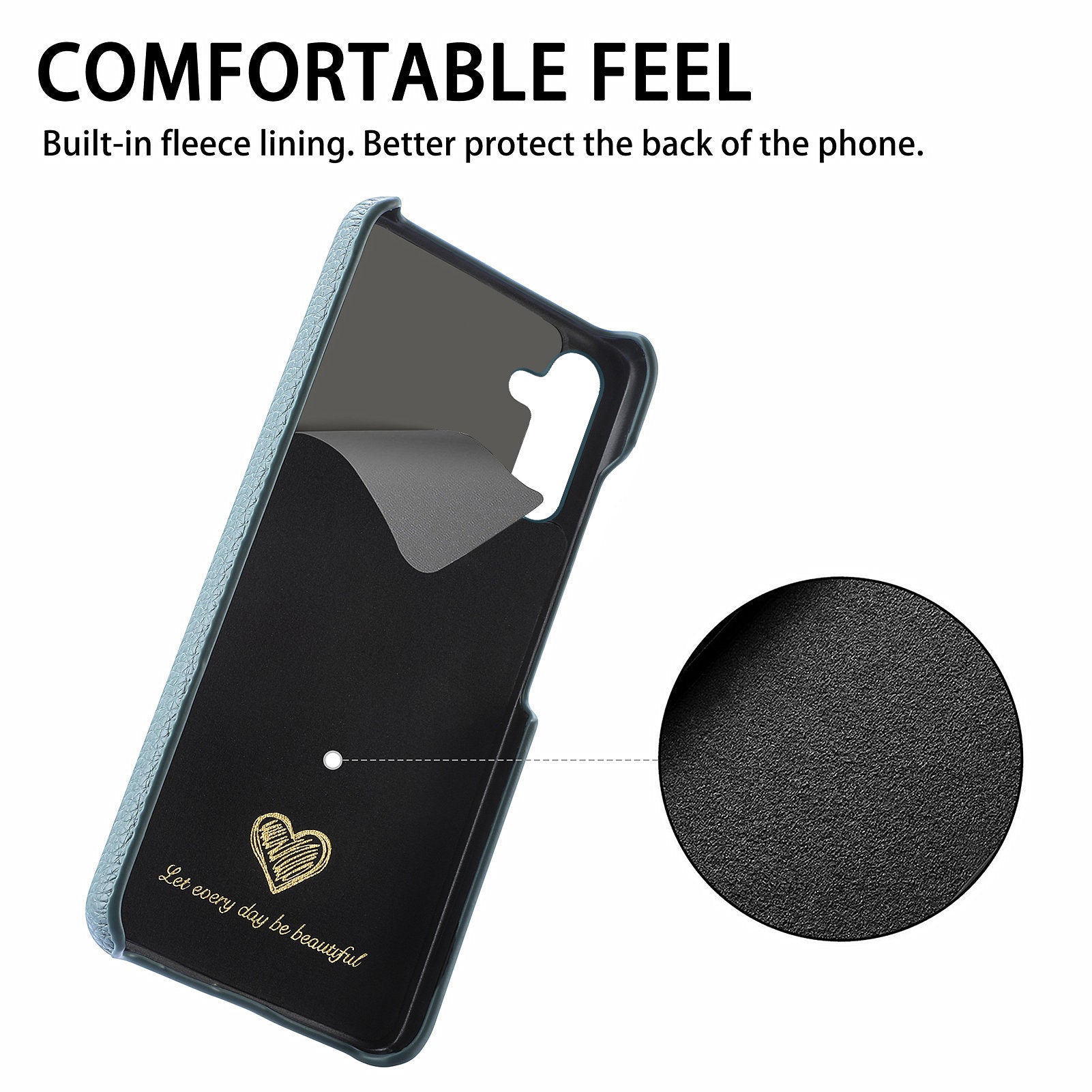 Y1 For Samsung Galaxy A14 5G / A14 4G Cover PU Leather Coated PC Phone Case with Litchi Texture