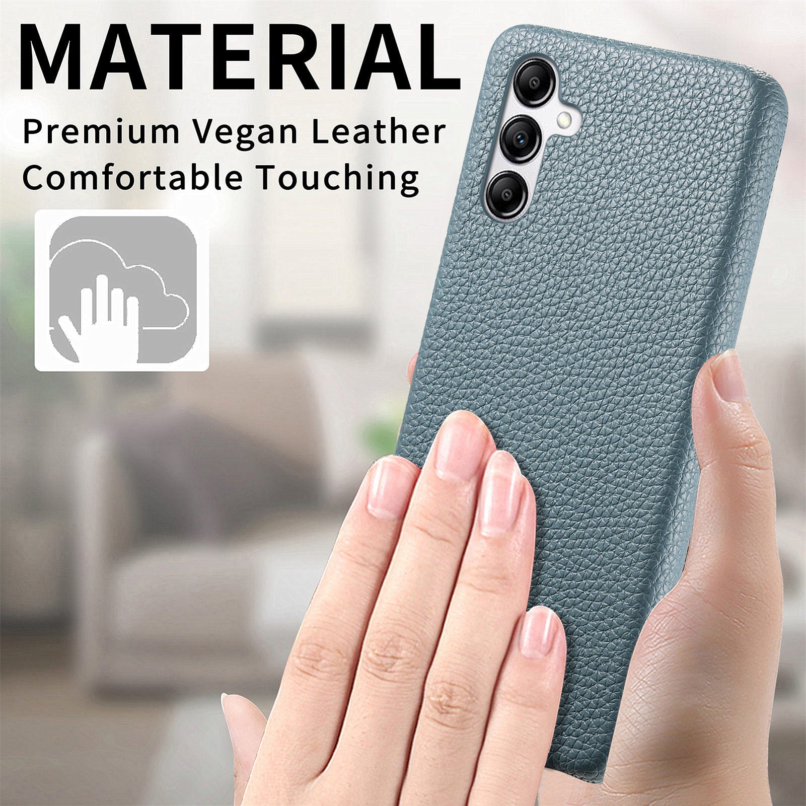 Y1 For Samsung Galaxy A14 5G / A14 4G Cover PU Leather Coated PC Phone Case with Litchi Texture