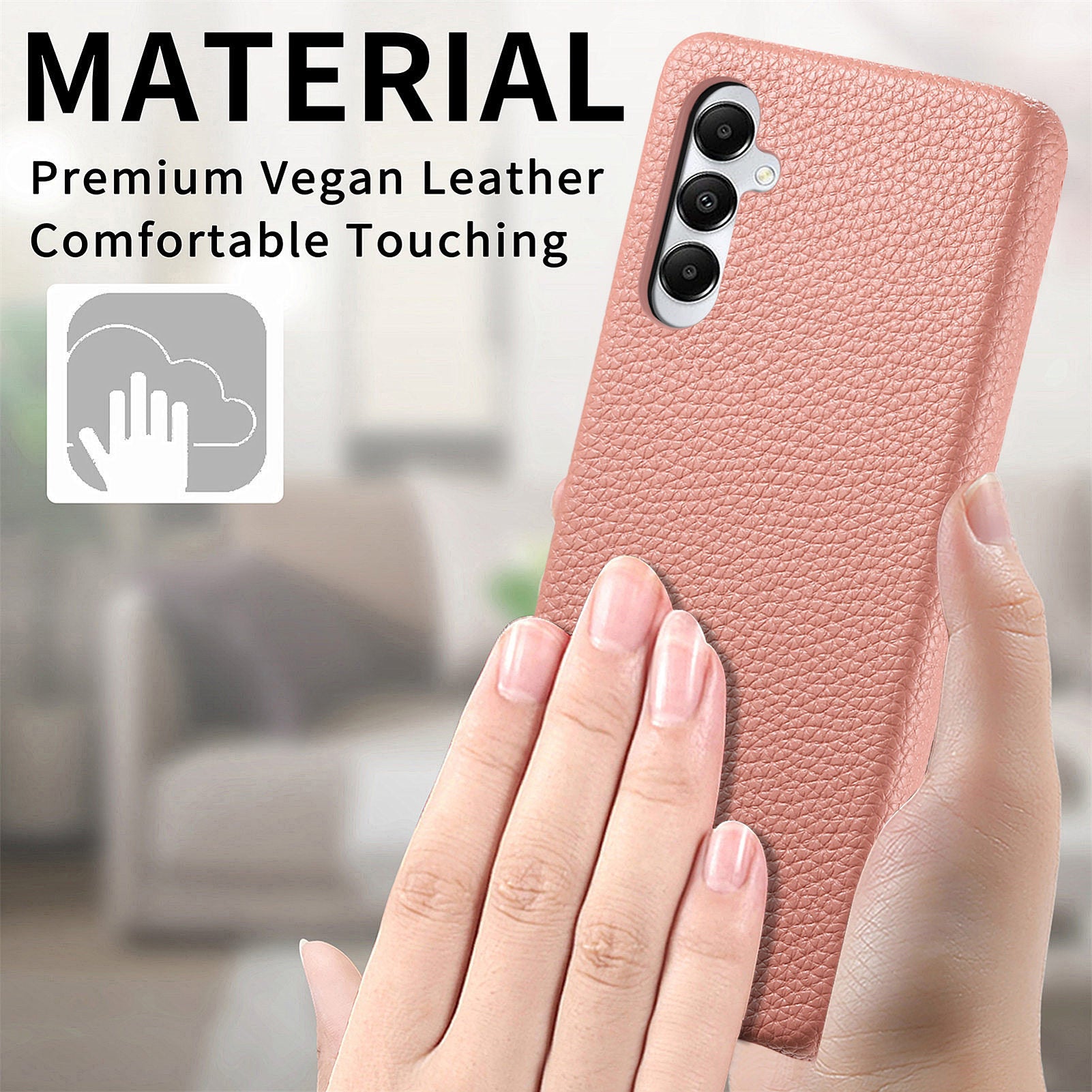 Y1 For Samsung Galaxy A05s 4G Case Litchi Texture PU Leather Hard PC Fall Prevention Cover