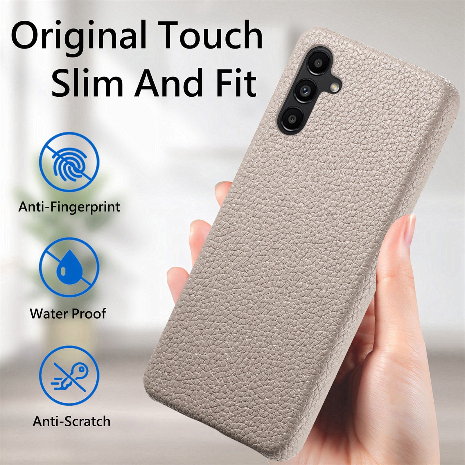 Y1 For Samsung Galaxy A13 5G / A04s 4G (164.7 x 76.7 x 9.1 mm) Case Litchi Texture Leather+PC Hard Phone Cover