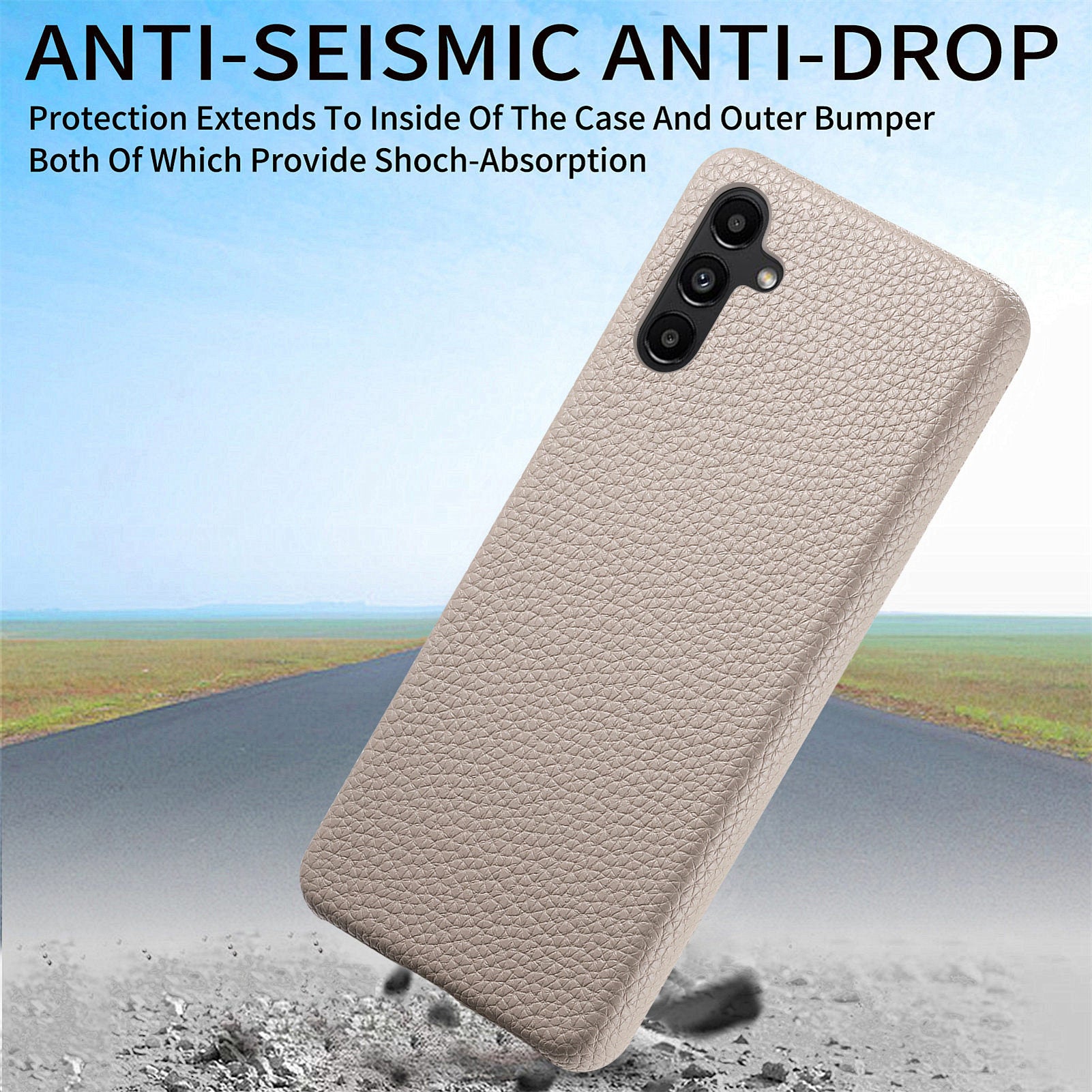 Y1 For Samsung Galaxy A13 5G / A04s 4G (164.7 x 76.7 x 9.1 mm) Case Litchi Texture Leather+PC Hard Phone Cover