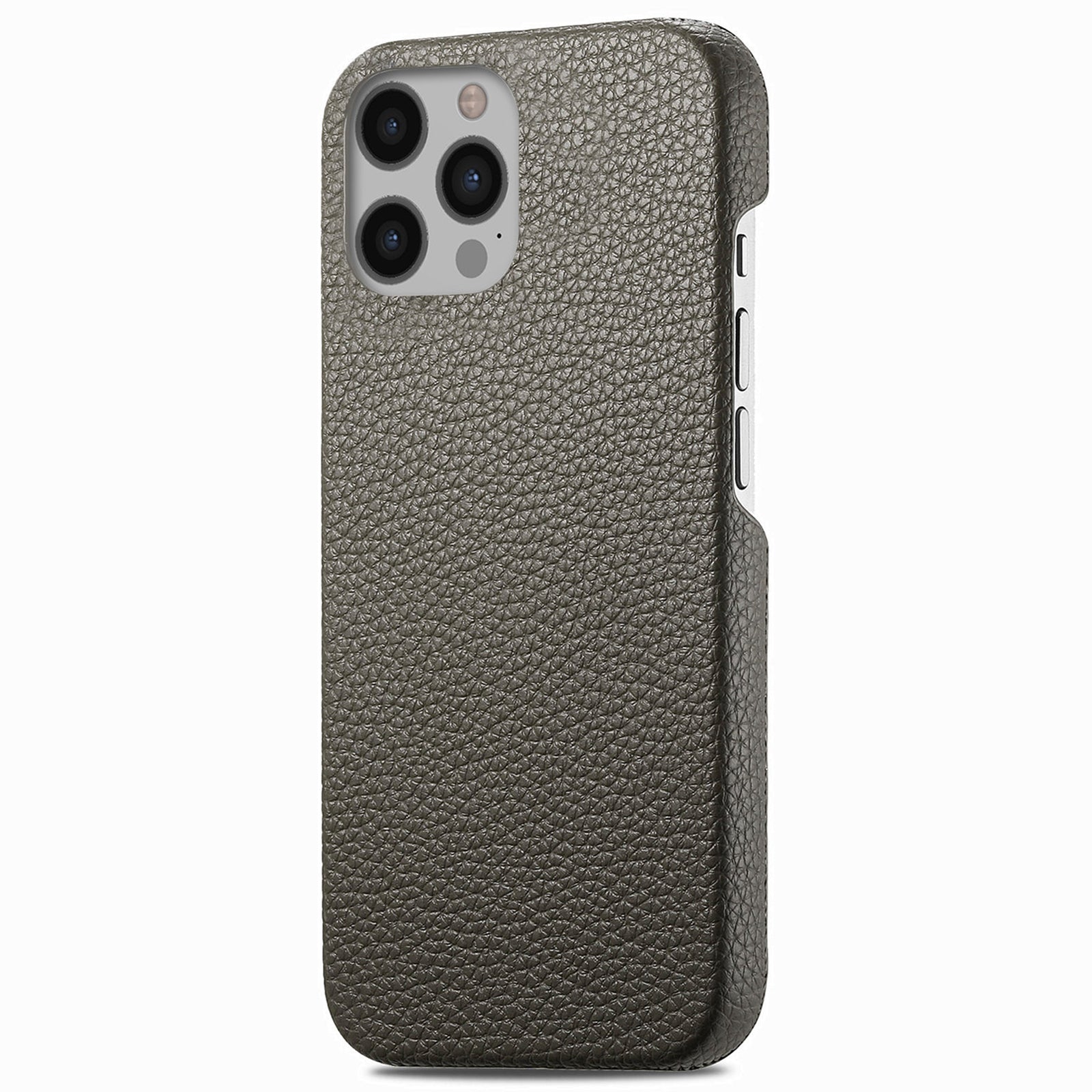 Y1 For iPhone 12 / 12 Pro Phone Case PU Leather Coated PC Back Cover Litchi Texture
