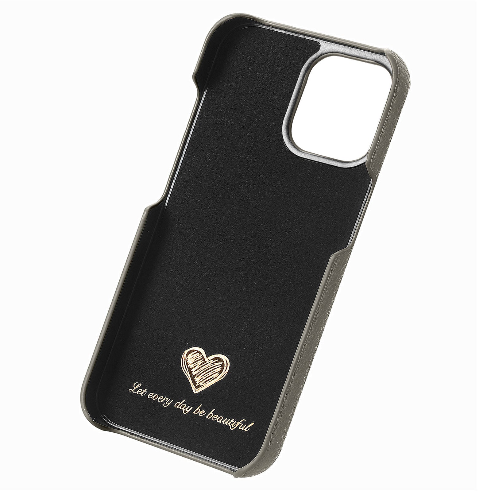 Y1 For iPhone 12 / 12 Pro Phone Case PU Leather Coated PC Back Cover Litchi Texture