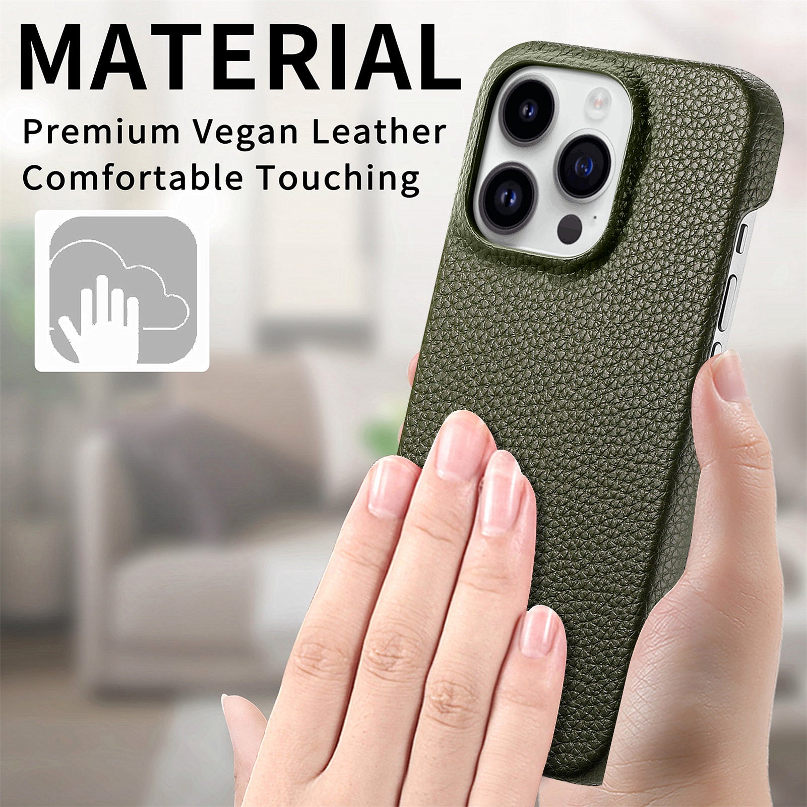 Y1 For iPhone 13 Pro Case Litchi Texture Anti-scratch PU Leather+PC Phone Cover